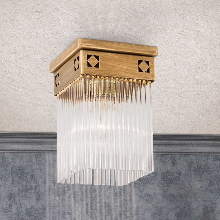 Deckenleuchte ART QUATRO, 1-flammig, Altbronze