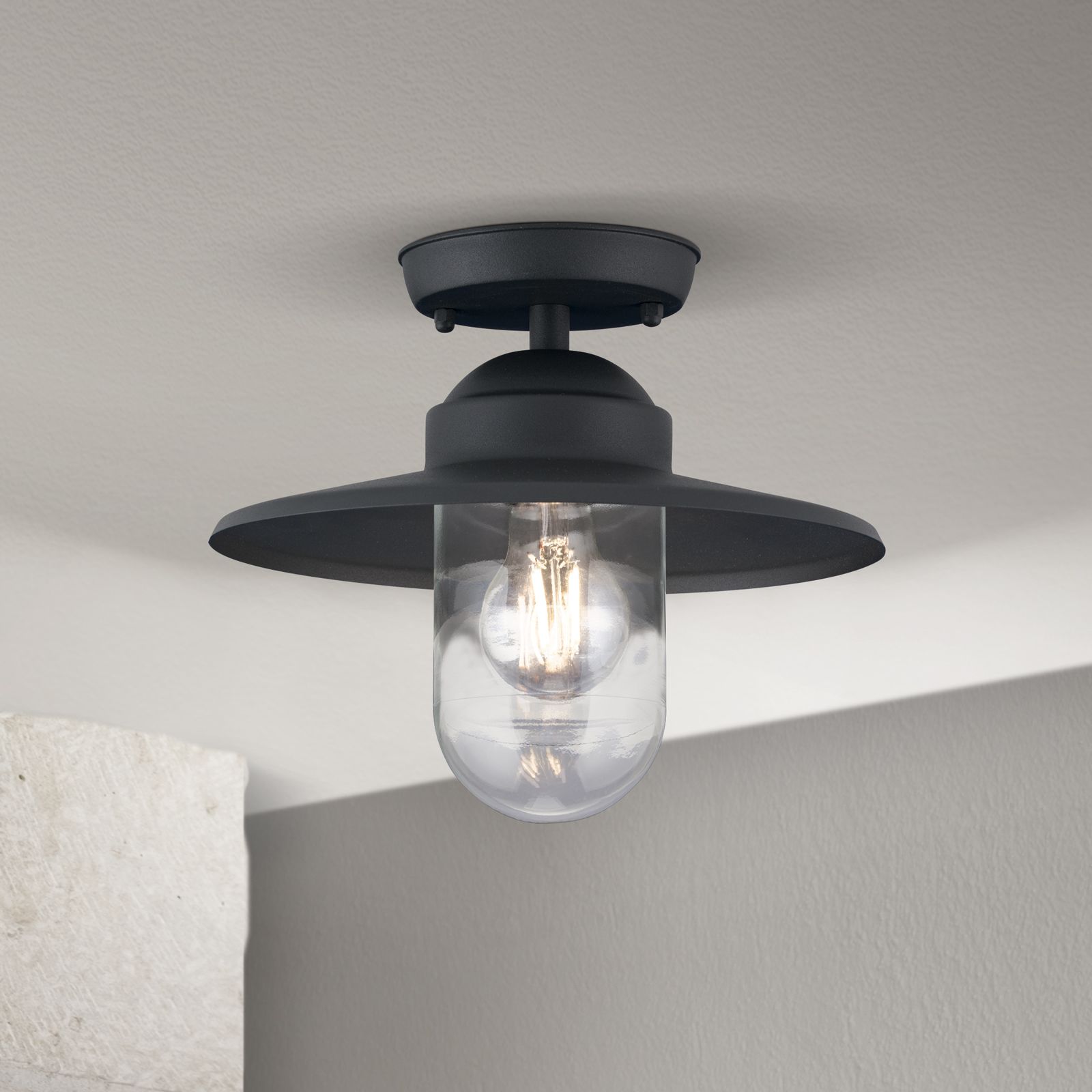 Outdoor ceiling light EDWARD, anthracite