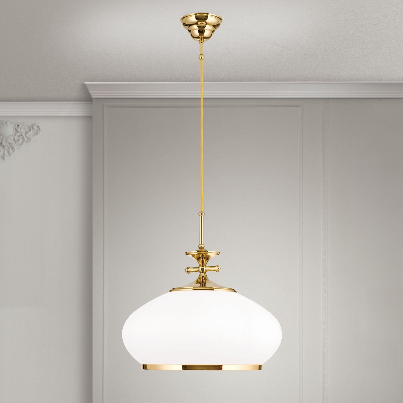 Pendant lamp EMPIRE, gold, 40cm