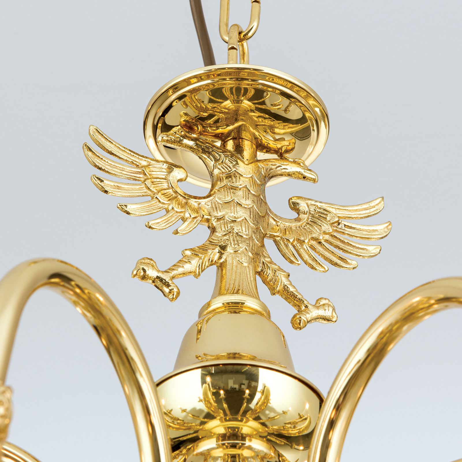 Chapman 6-Arm Brass Chandelier