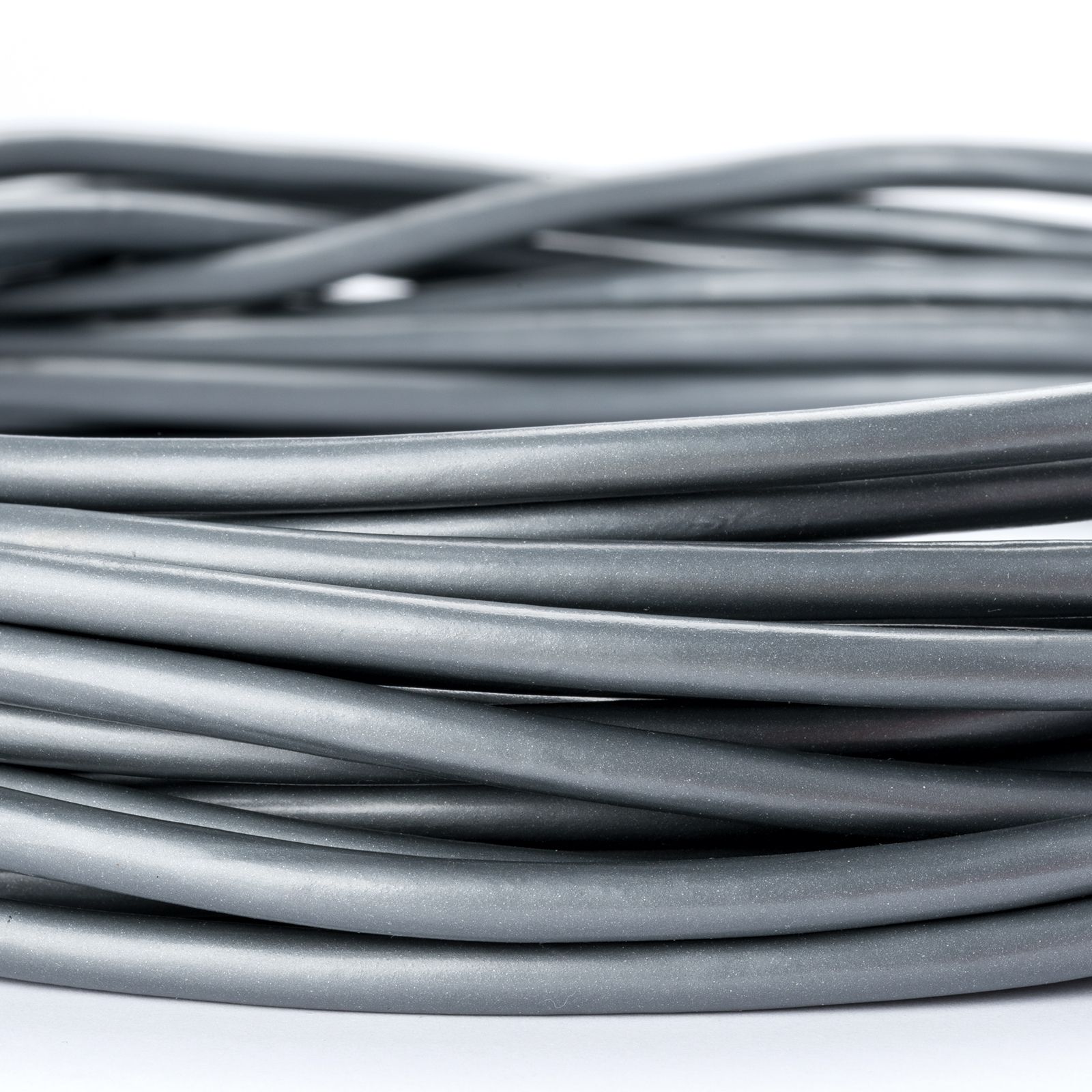 Kabel, PVC, 3x0,75mm², 1 m, Silber