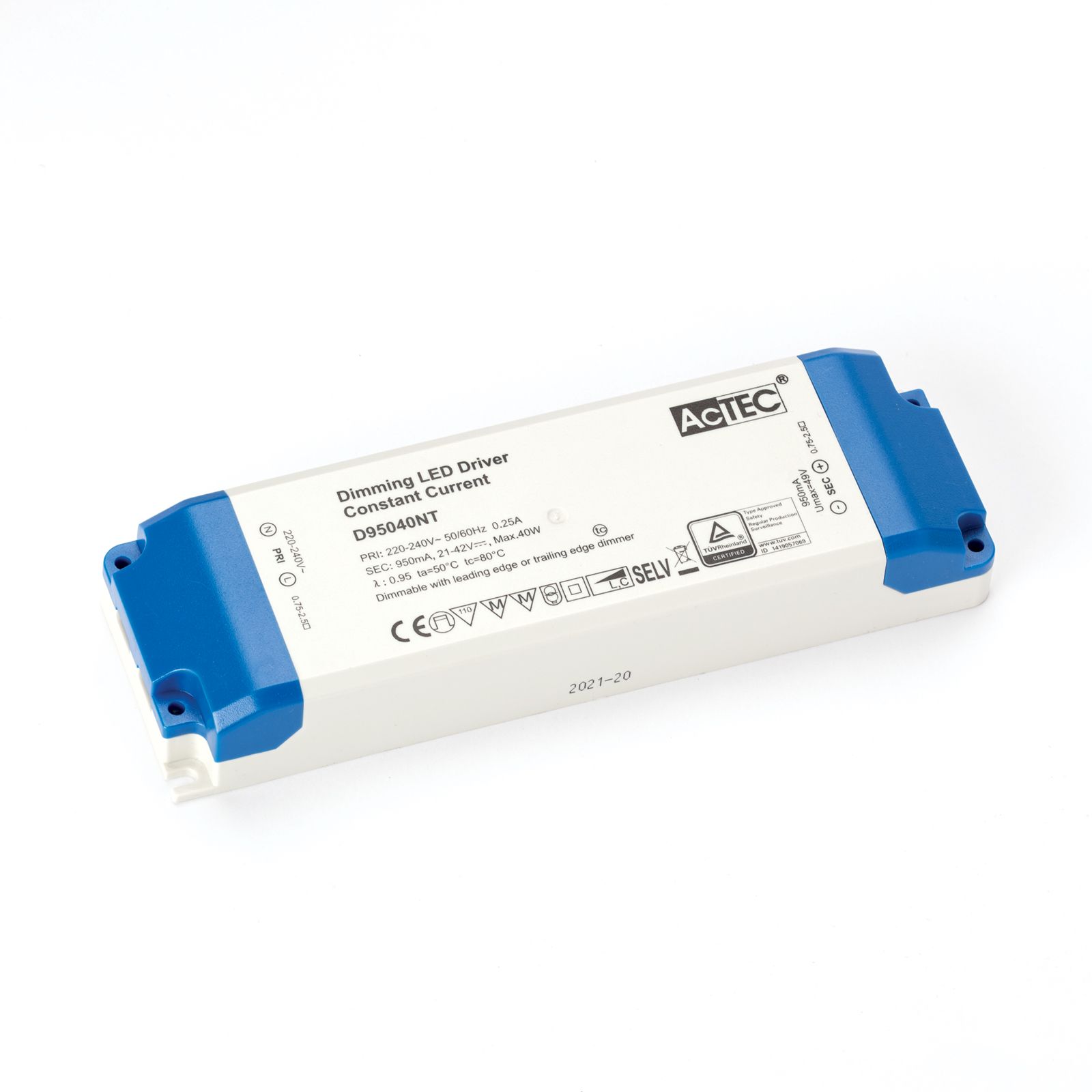 Driver 40p ACTEC D95040NT 40W 950mA, dimmbar