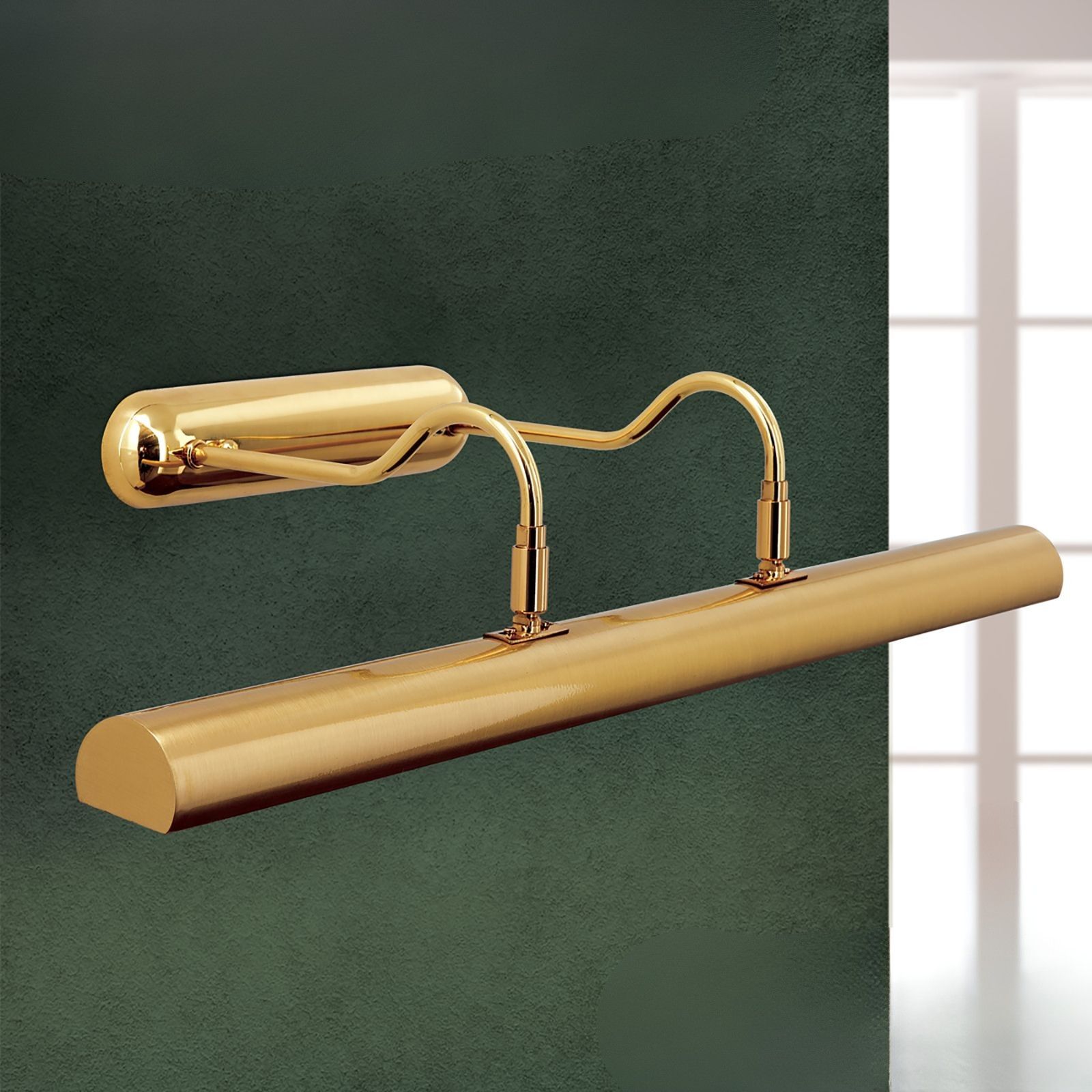 BILDERLEUCHTE, 3-žárovka, matná mosaz