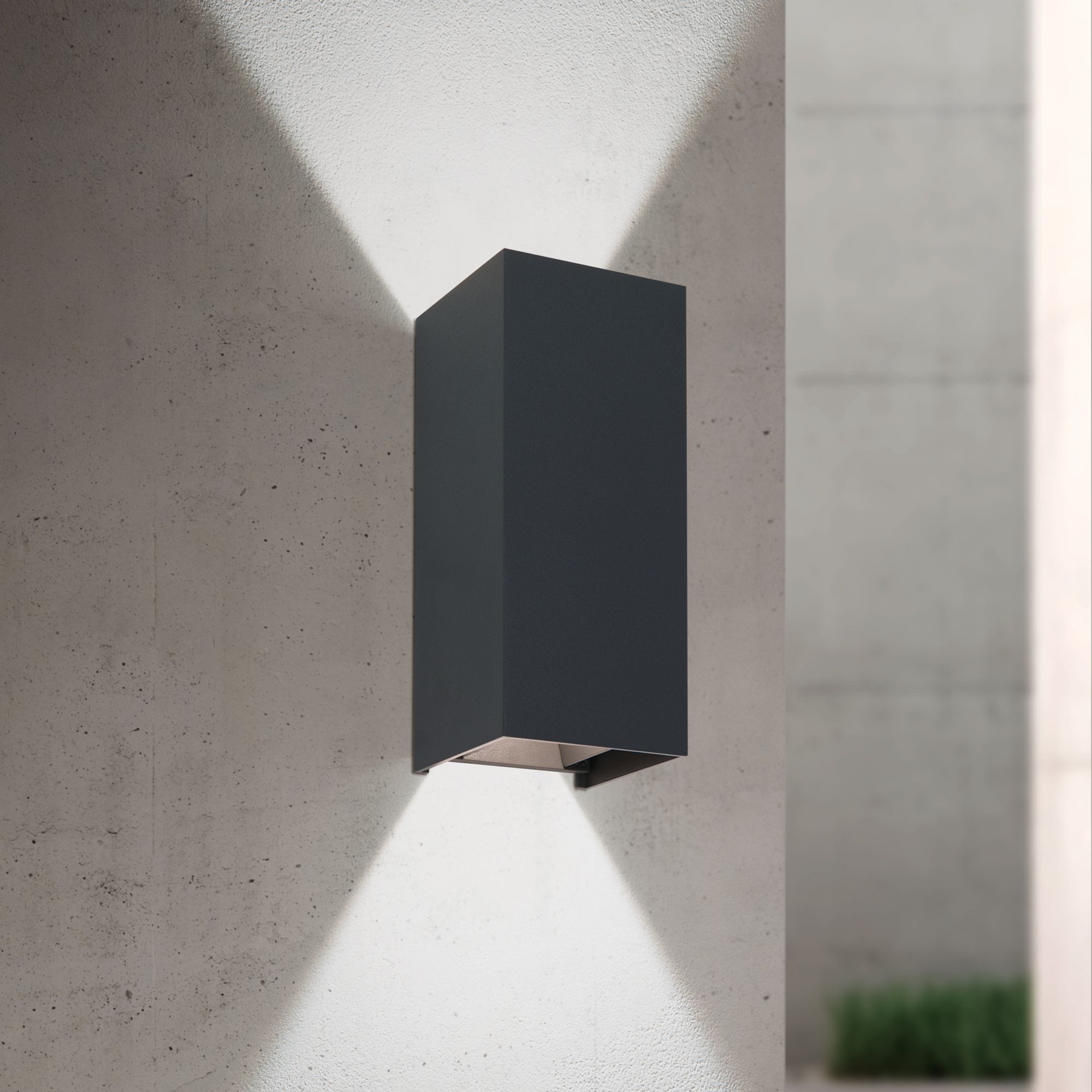KNOP LED outdoor wall light, anthracite