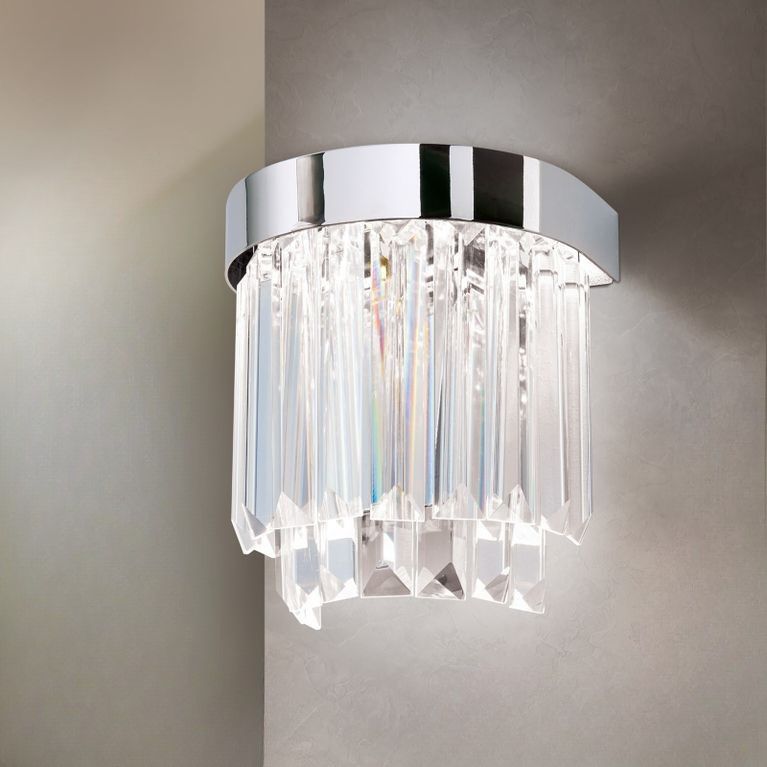 PRISM LED wall light, chrome