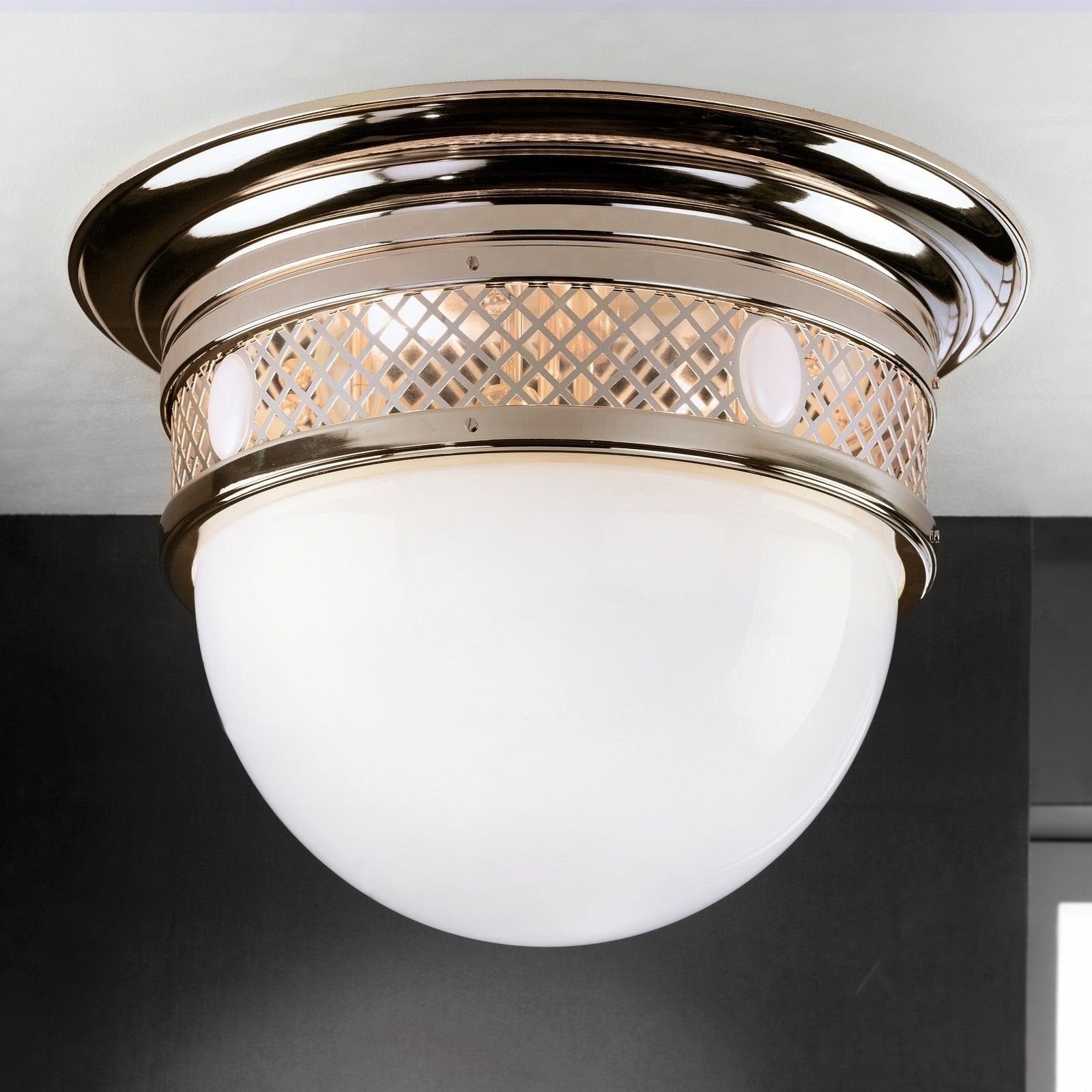 ALT WIEN Ceiling Light, Antique Brass finish, 57cm