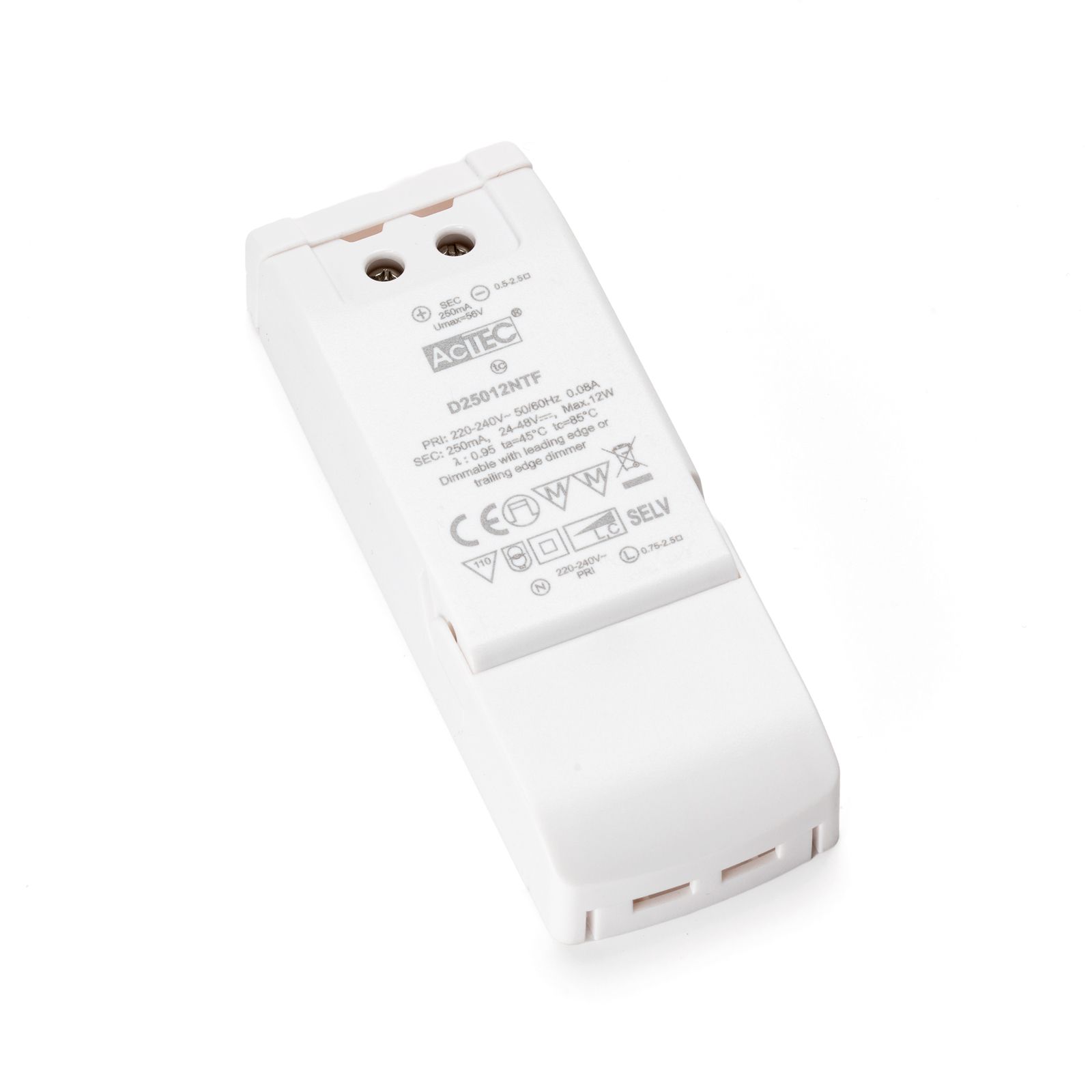 LED Driver 12df ACTEC Model: D25012NTF, 12W, dimmbar