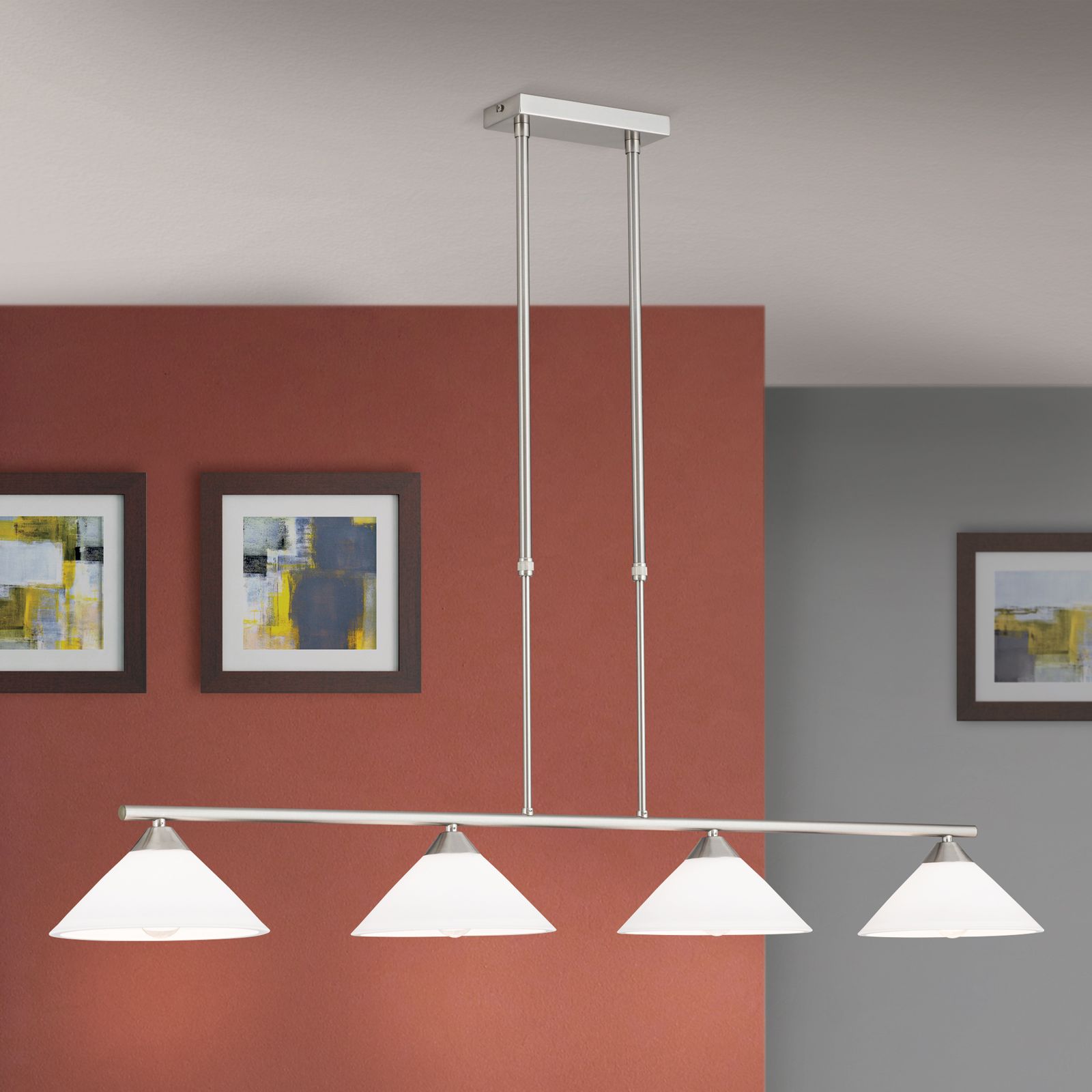 Chandelier GRADO, 4-lamps, satin