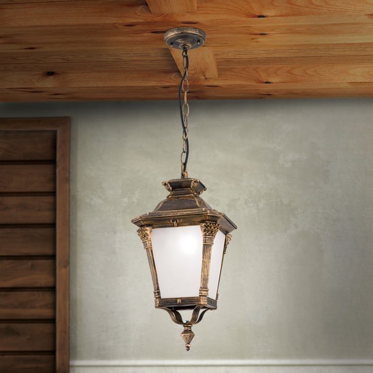 Outdoor pendant lamp AIKO, patina