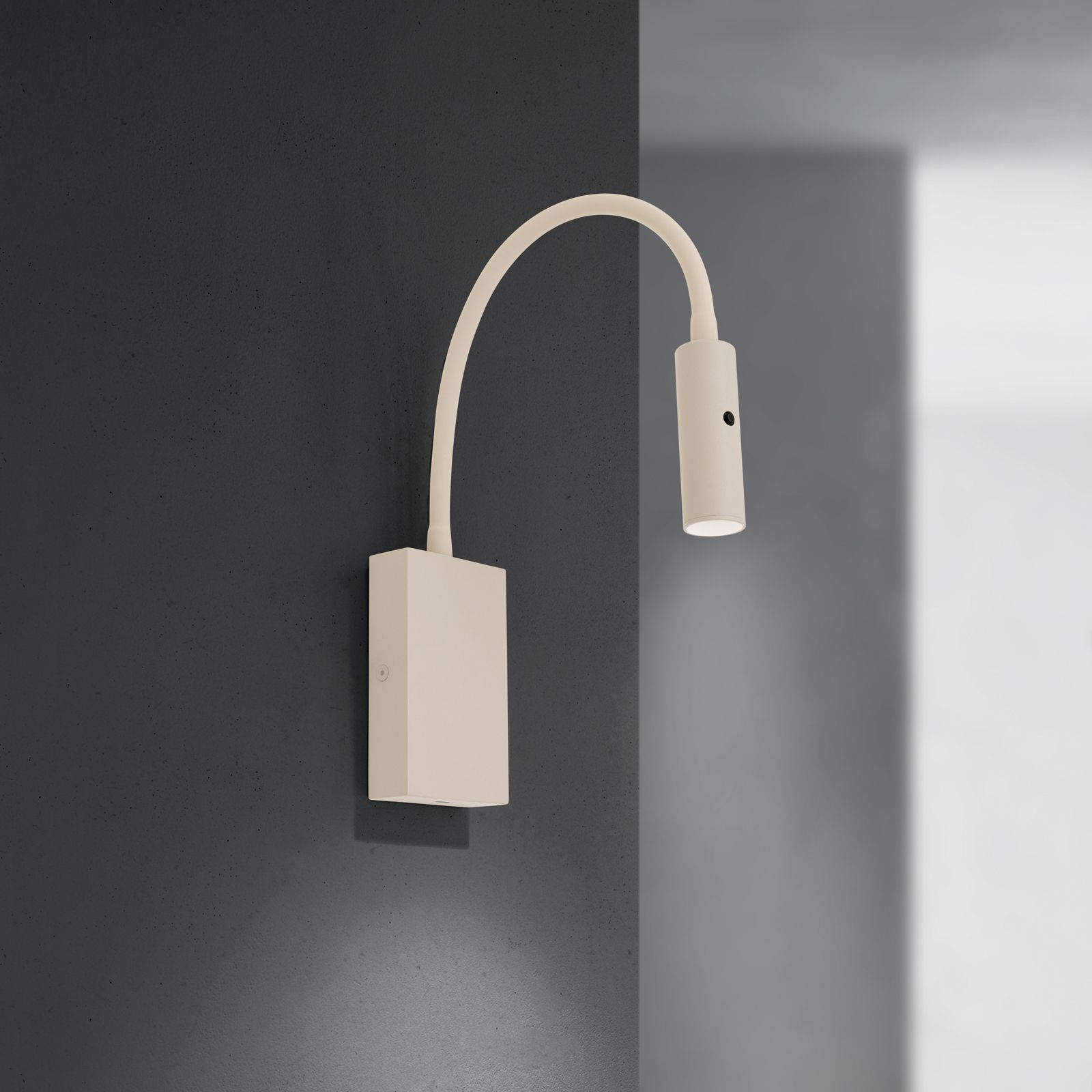 LED Wandleuchte MIKROS, Schwanenhals, khaki