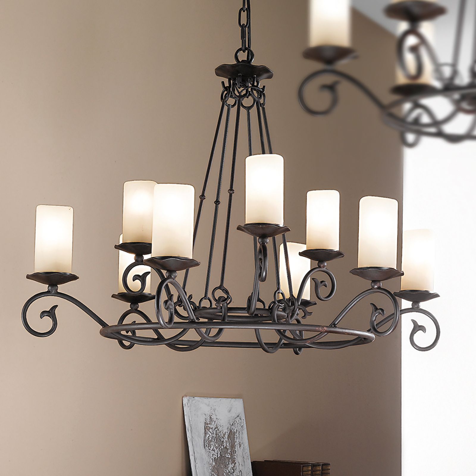 Luster RUSTICKA, 9-flammig, Antik