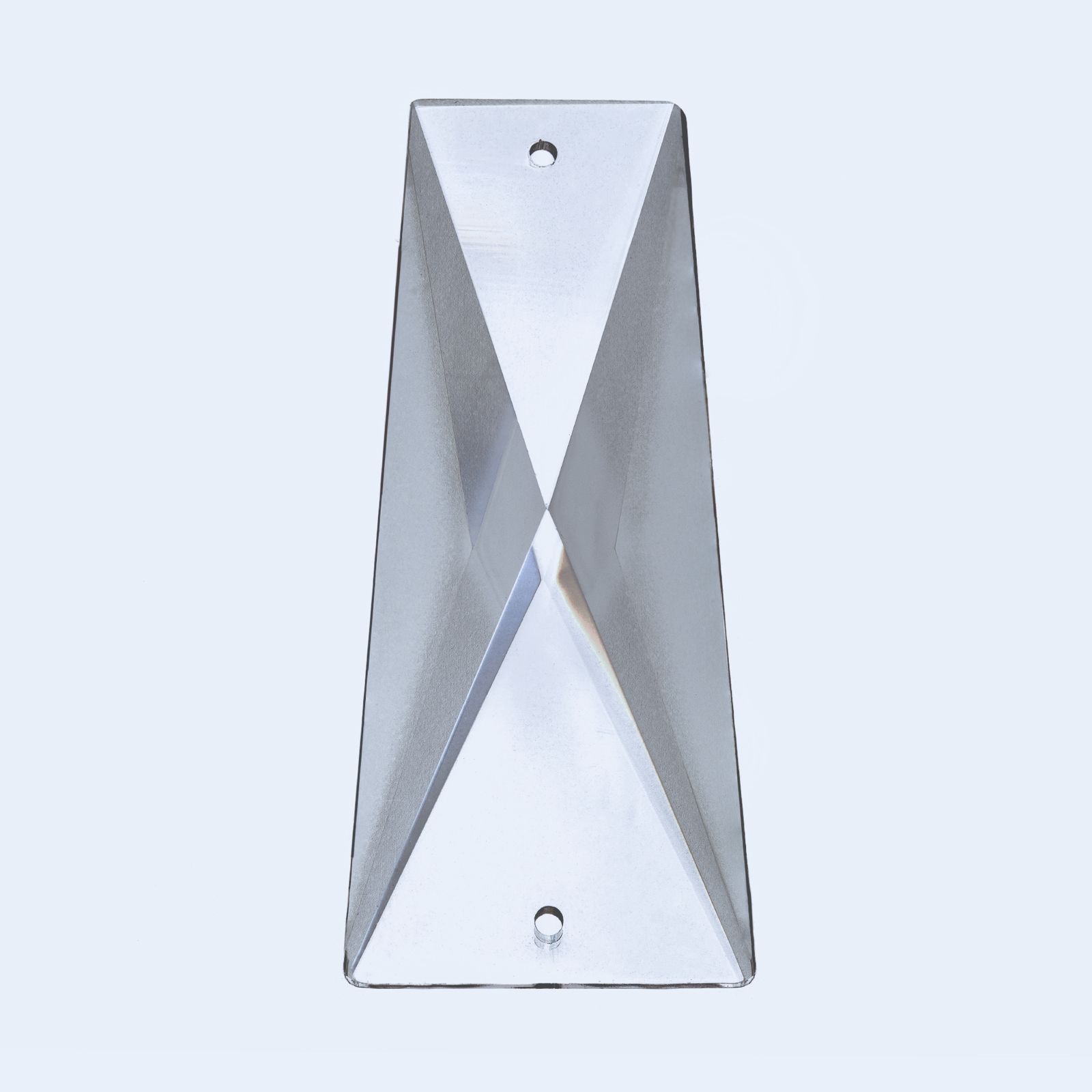 Skew stone 1828 with 2 holes, 58x26mm, transparent