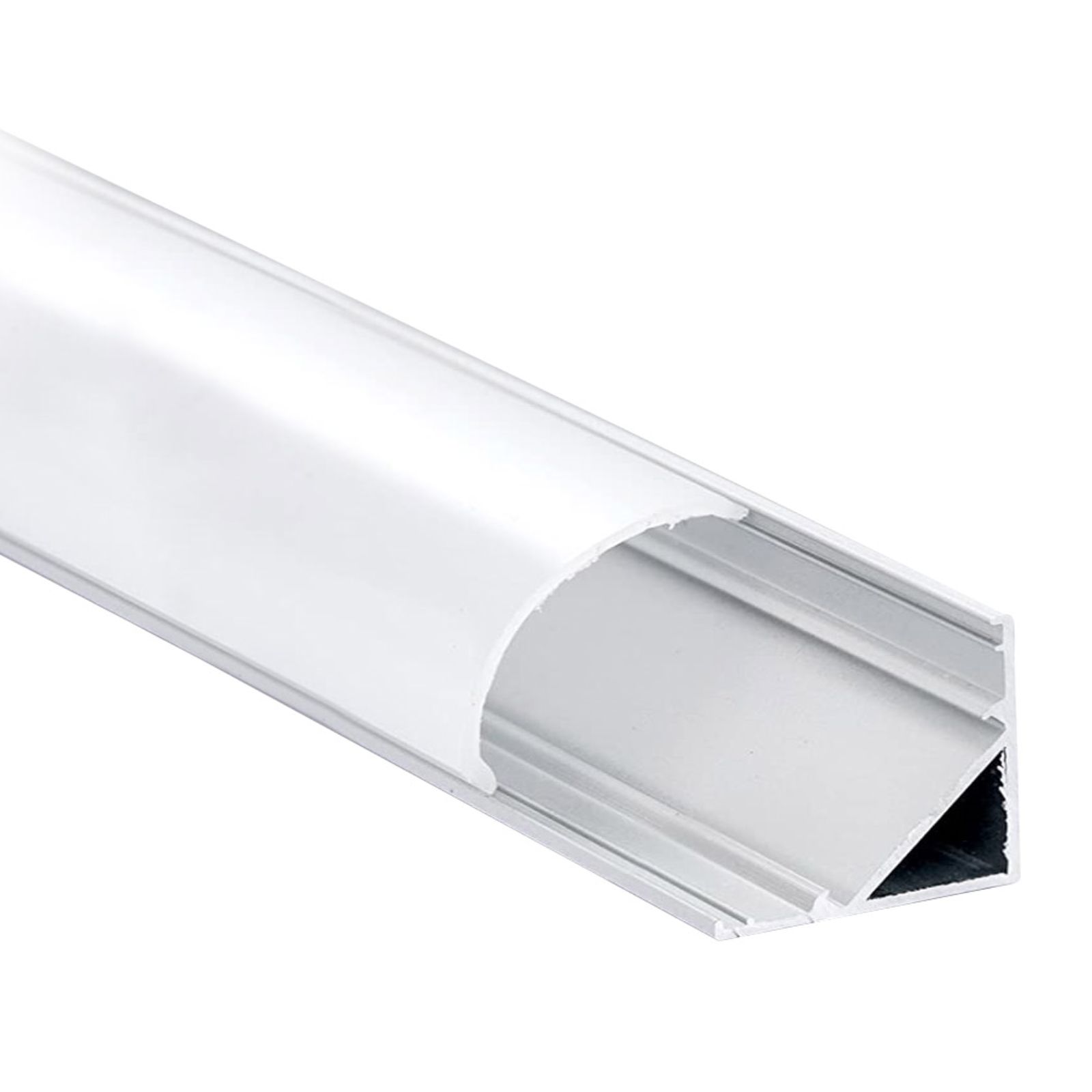 Aluminium-Profil für LED-Strips, Opal matt, 2 m