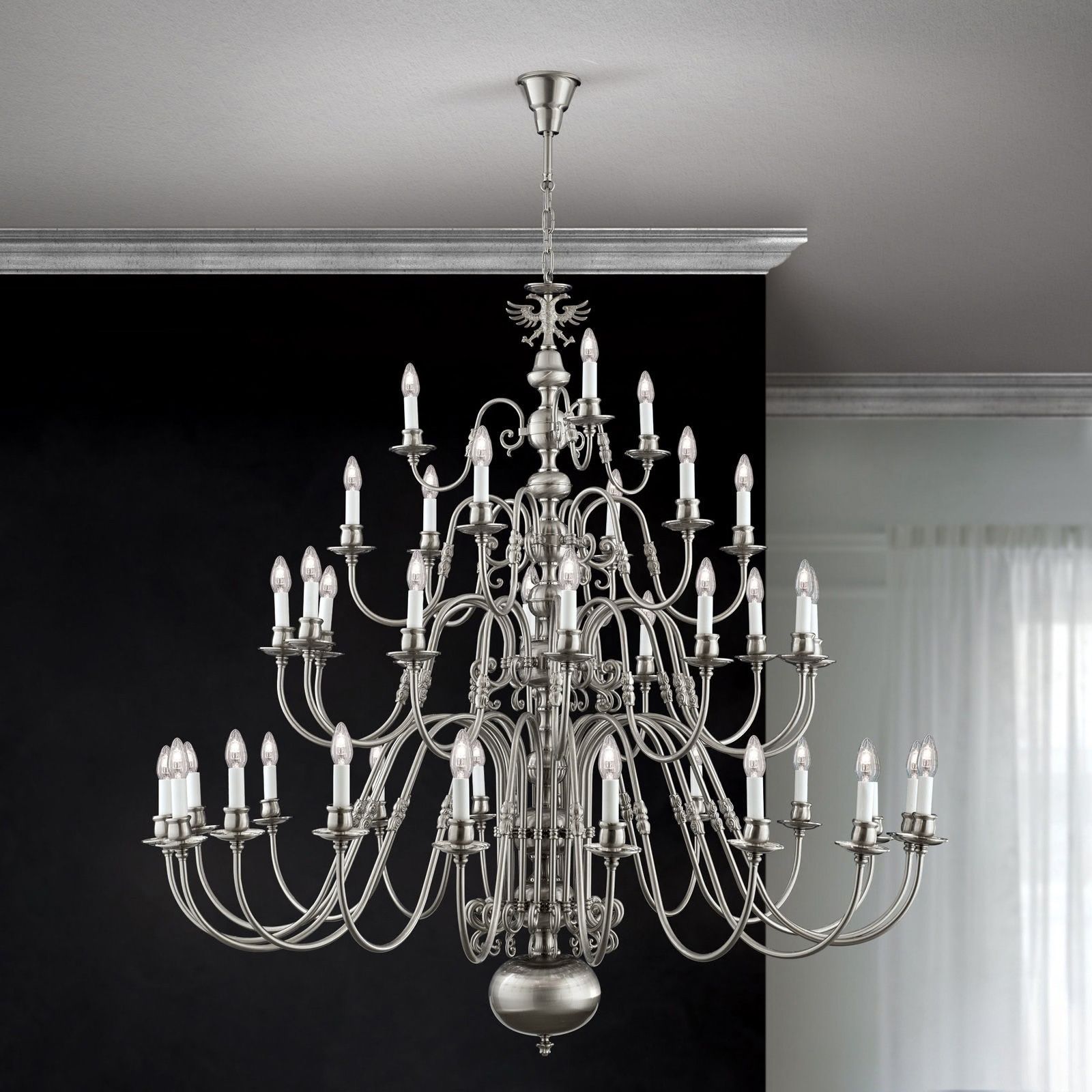 Stilluster FLÄMISCH, 18+12+6+3 flammig, Satin