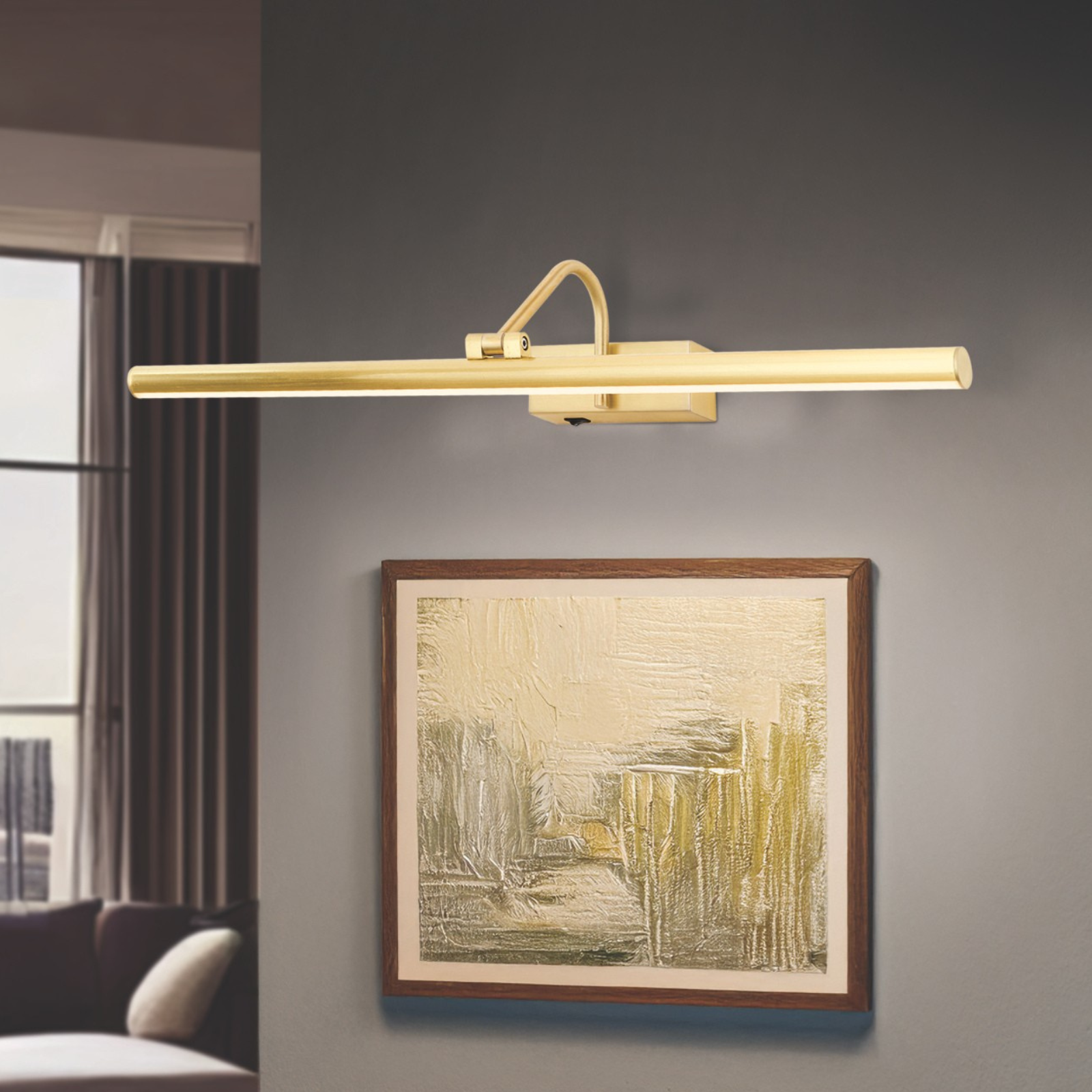 LED Picture light PORTRAIT, gold matt, 60cm