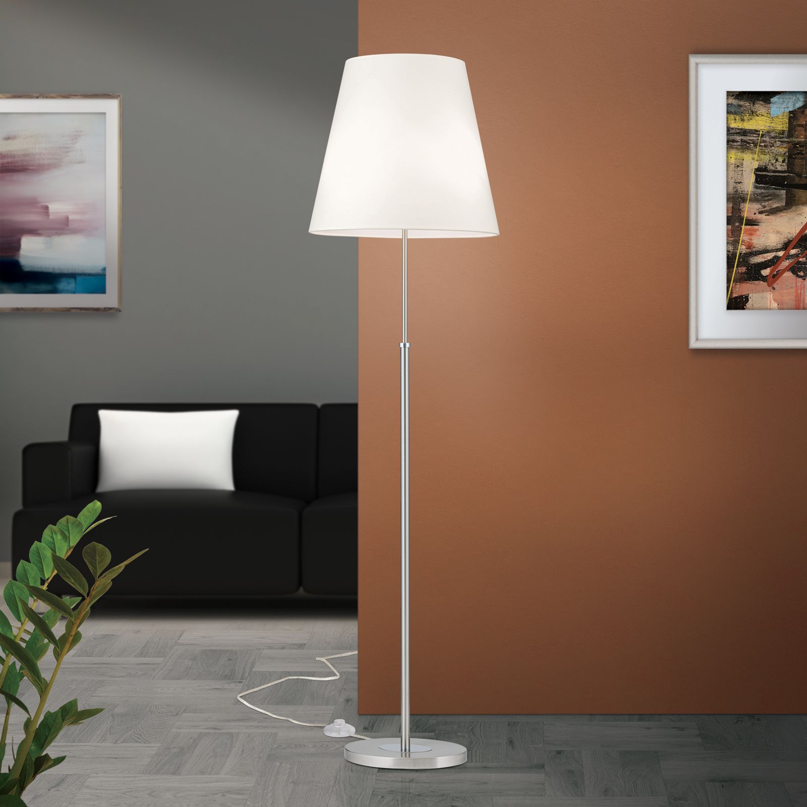 Stehlampe KARA, 2-flammig, Satin