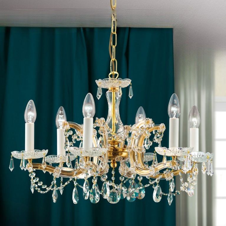 Luster MARIA THERESIA, 6-flammig, Gold