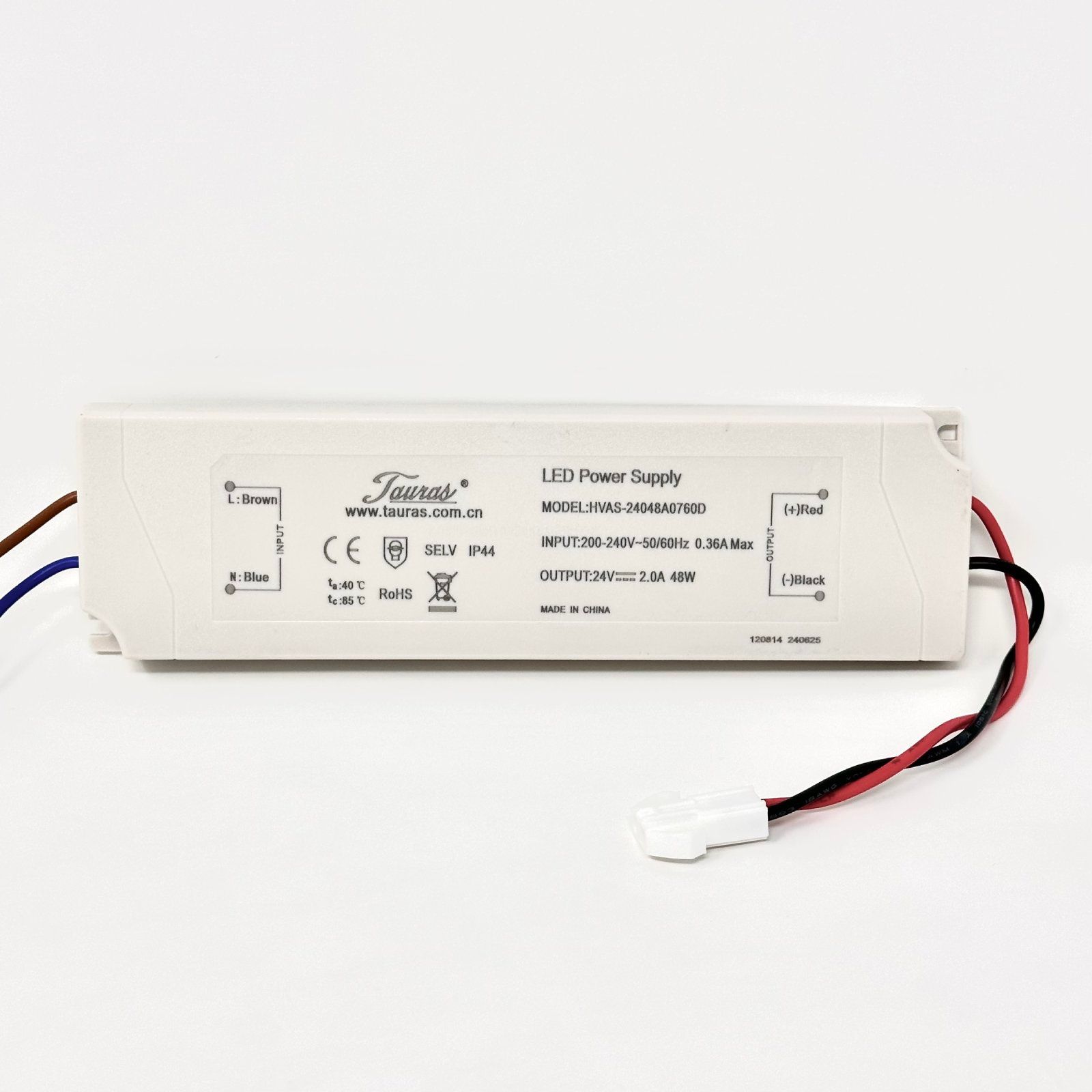 Driver 48d Tauras HVAS-24048A0760D, 24V, 2000mA, 48W, nicht dimmbar