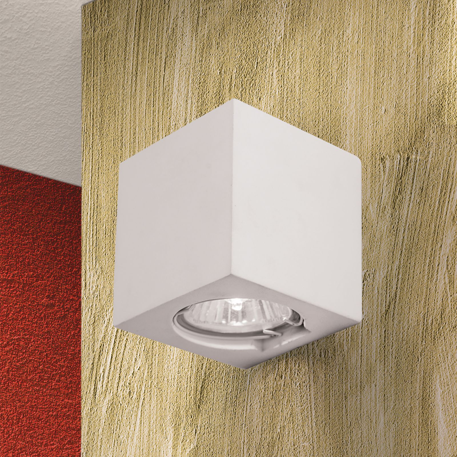 Frank Worthley Inconsistent Kip Wall lamp CUBE, white, 1-flame - Color: White