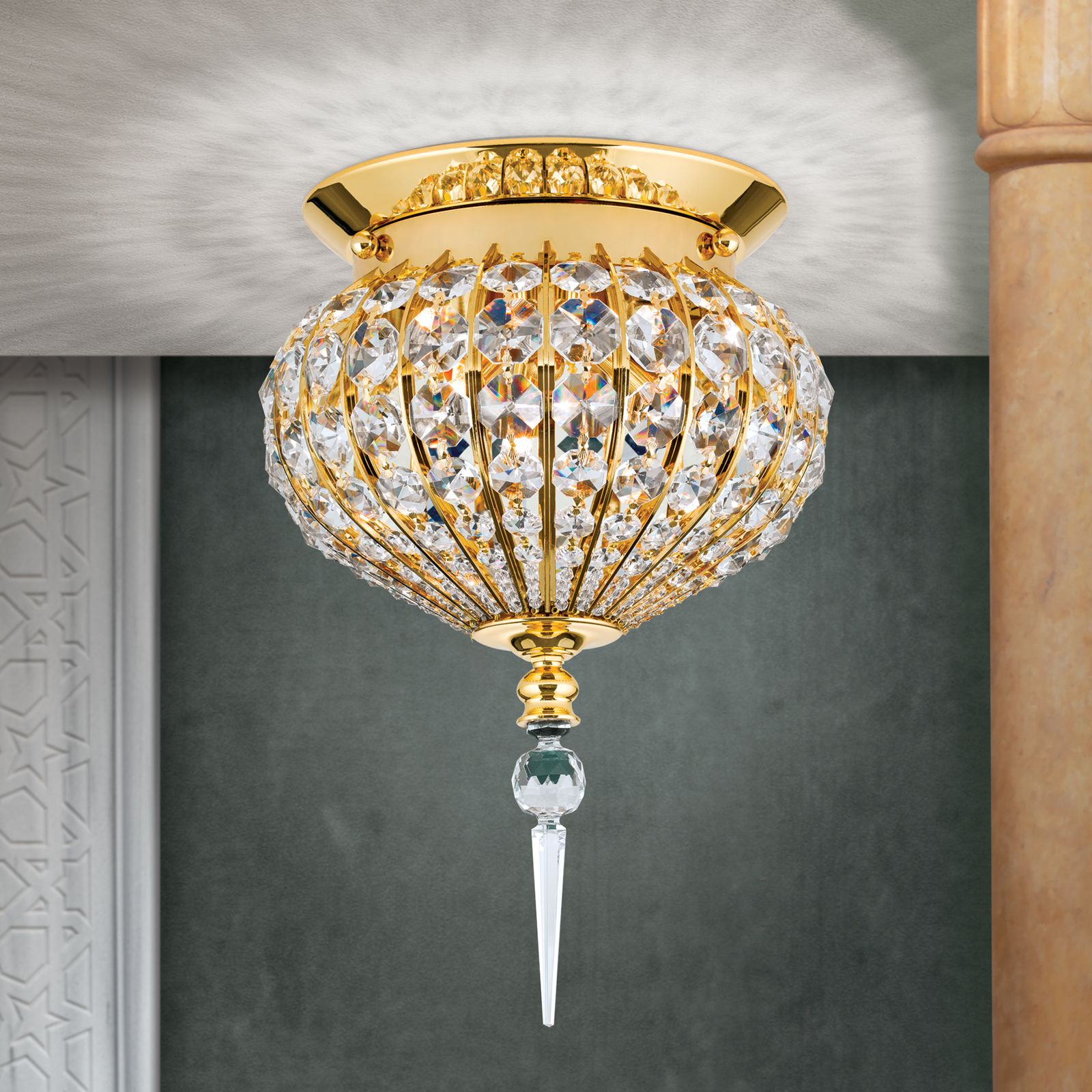 Deckenleuchte ORIENTAL, Gold, 24cm