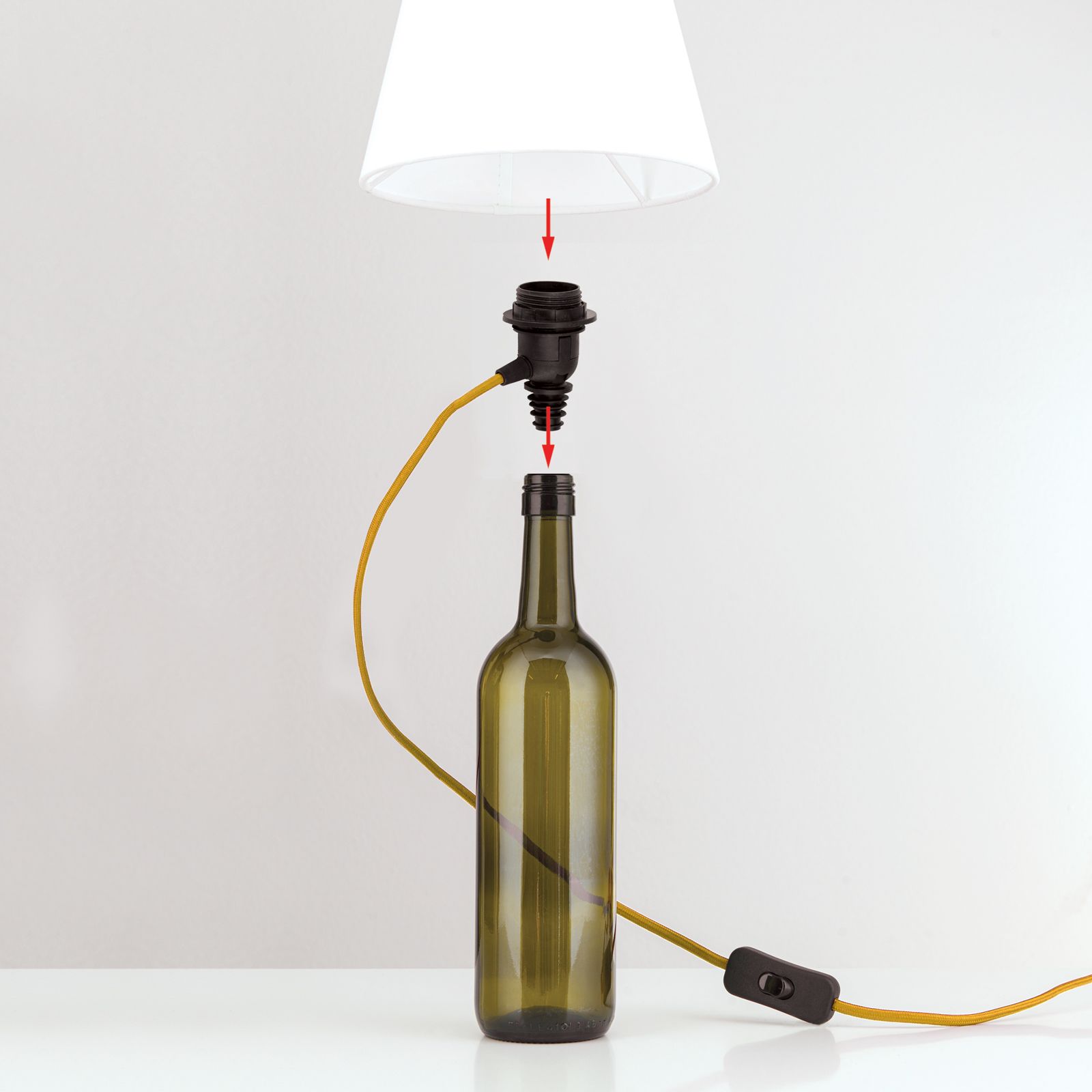 Fassung BOTTLE für DIY-Leuchte, gold