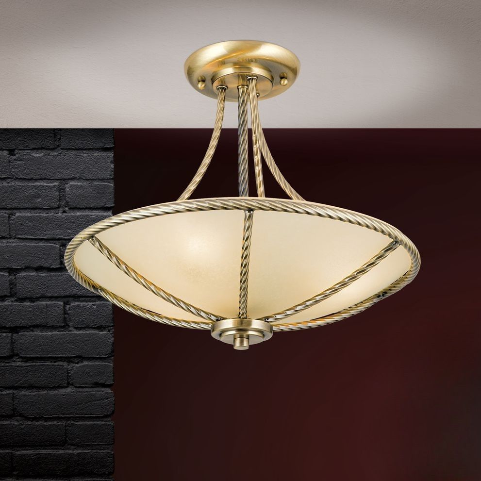 Abgehängte Deckenleuchte MAURO, Patina, 42cm