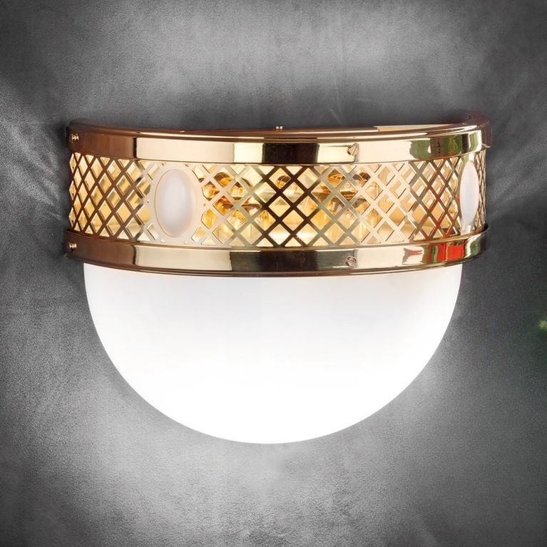 Wandleuchte ALT WIEN, 2-flammig, Messing glänzend, H32cm