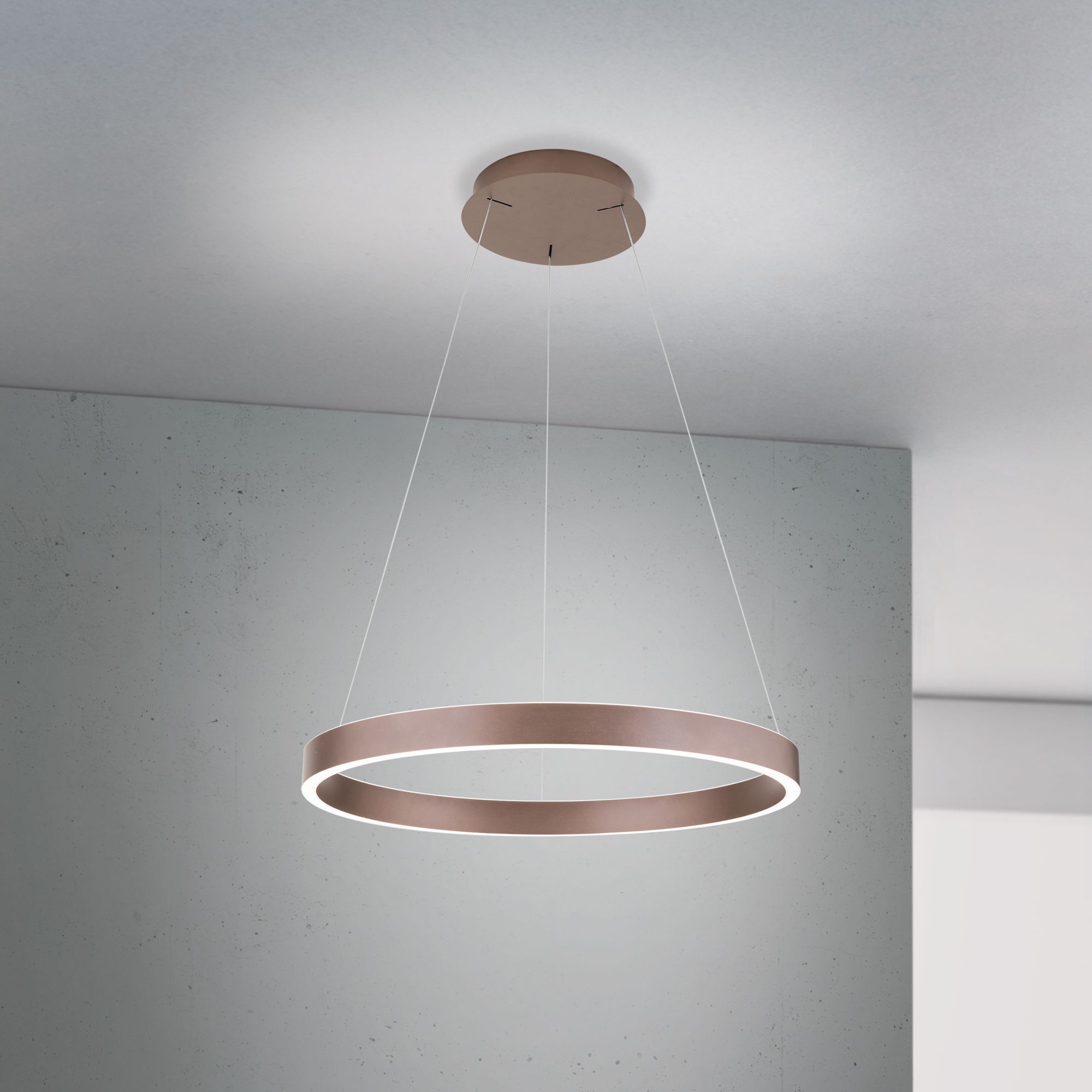 Pendant lamp KOLK, Ø 60cm, bronze