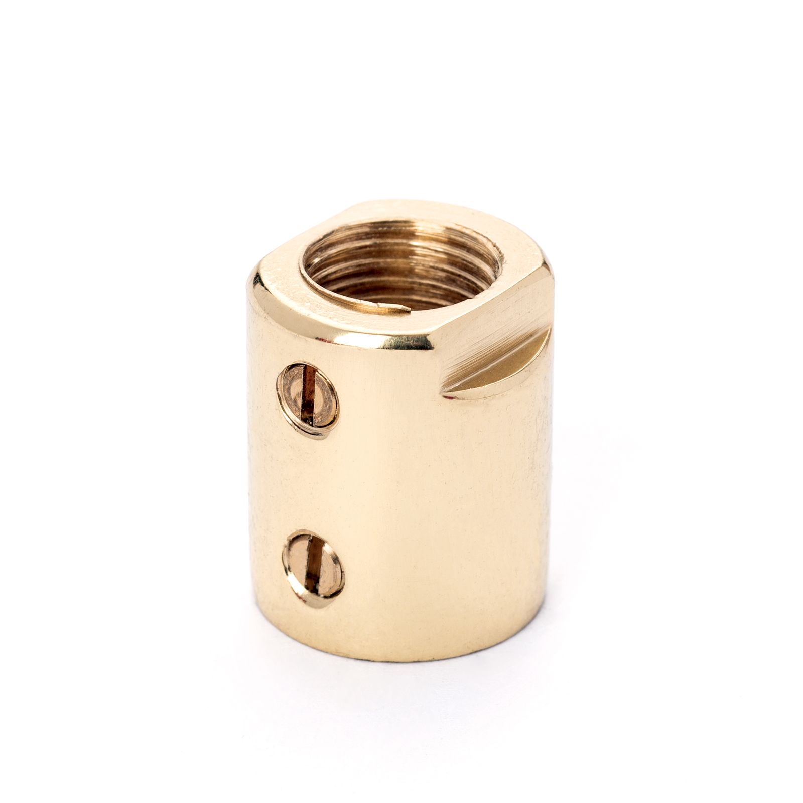 Sleeve, 2 adjusting screws, M10x1, brass