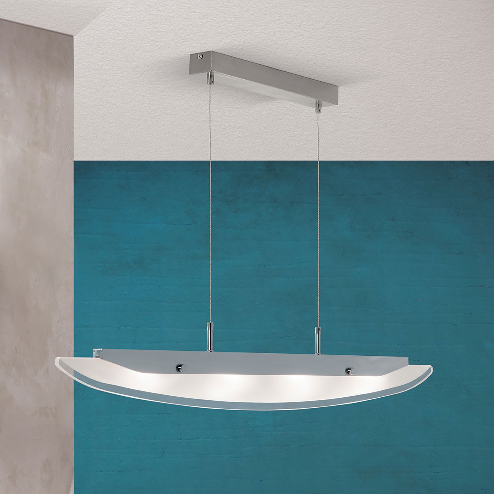 LED pendant lamp SWORD, Satin