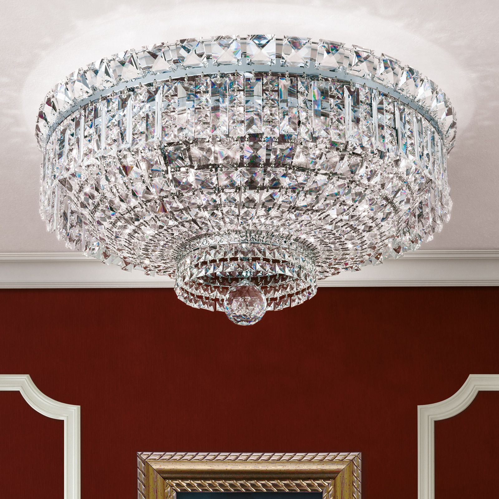 Deckenluster AMBASSADOR, 9-flammig, Chrom, 60 cm