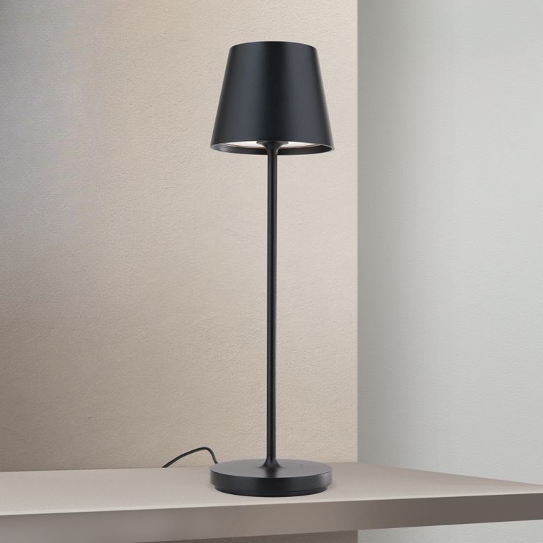 LED battery Table Lamp CHANDELLE, black