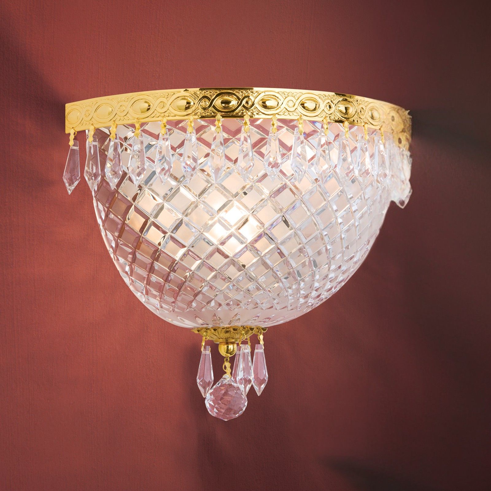 Wandleuchte EMPIRE CRYSTAL, 2-flammig, gold
