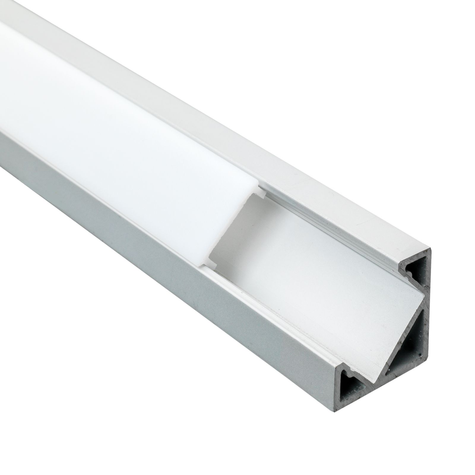 Aluminium profile for LED-Strips, opal matt, 2 m