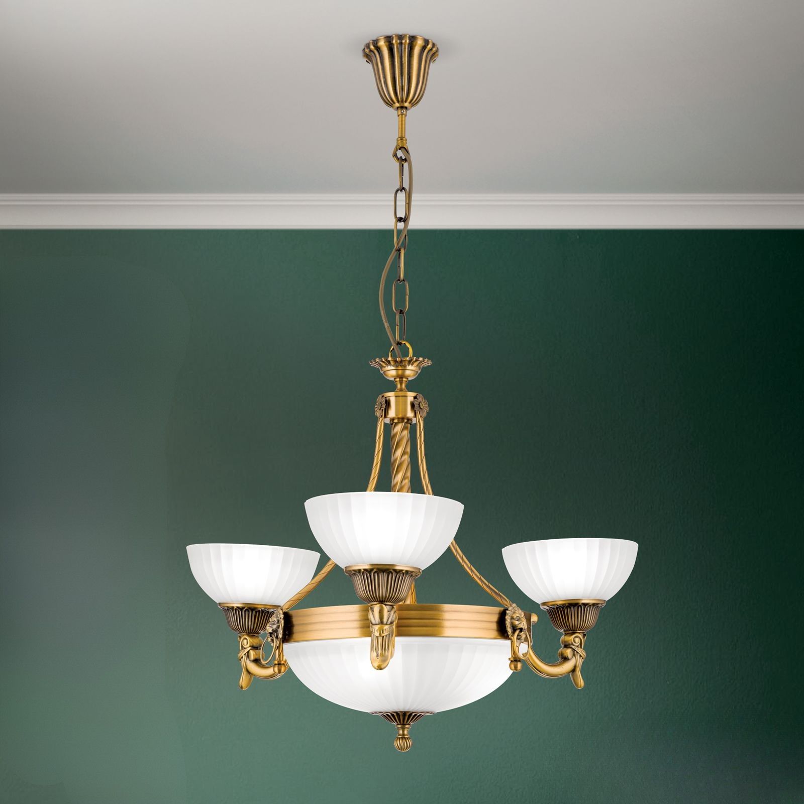 Chandelier ROCCA, 6-flames, bronze