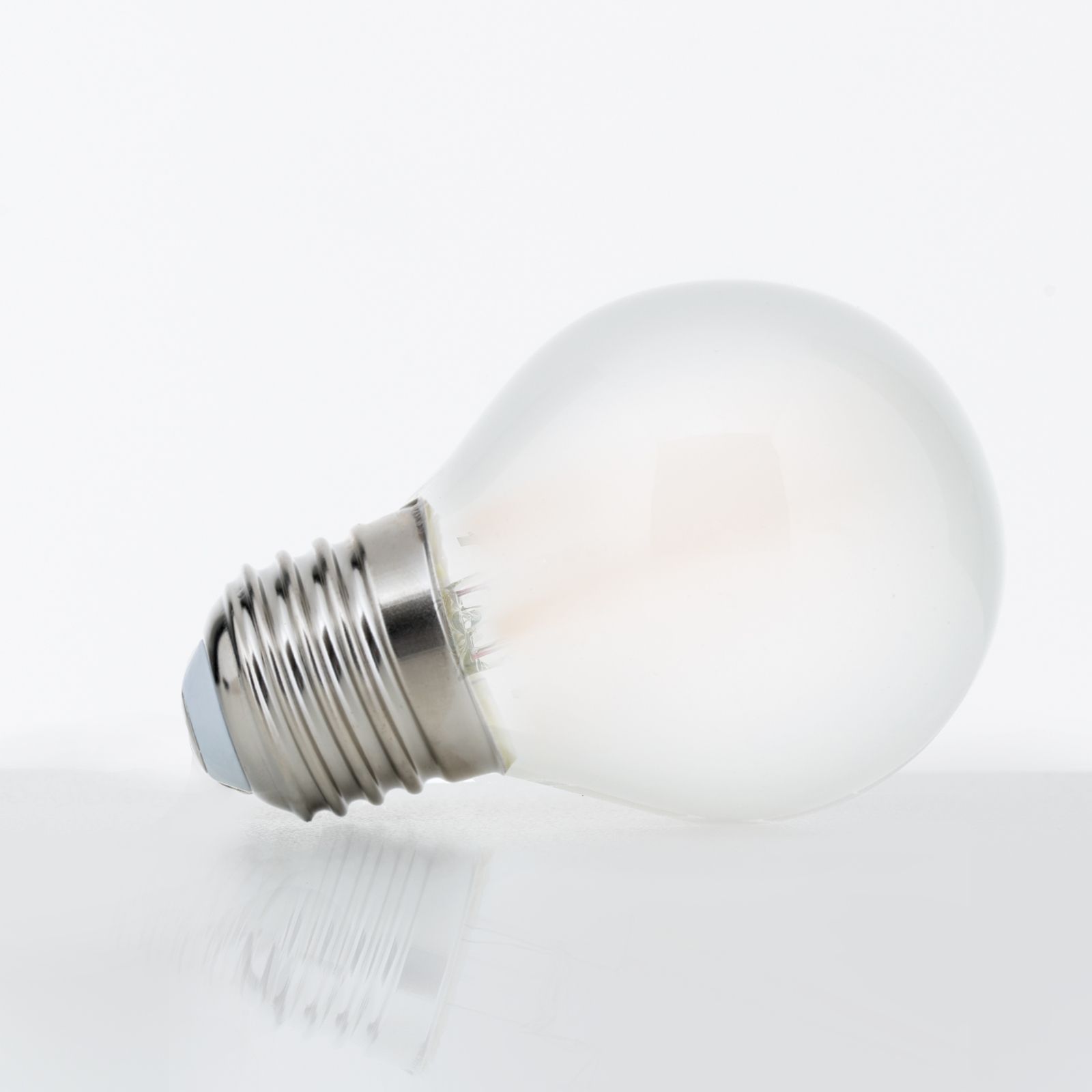 LED droplet shape, E27, 6 watts, matt