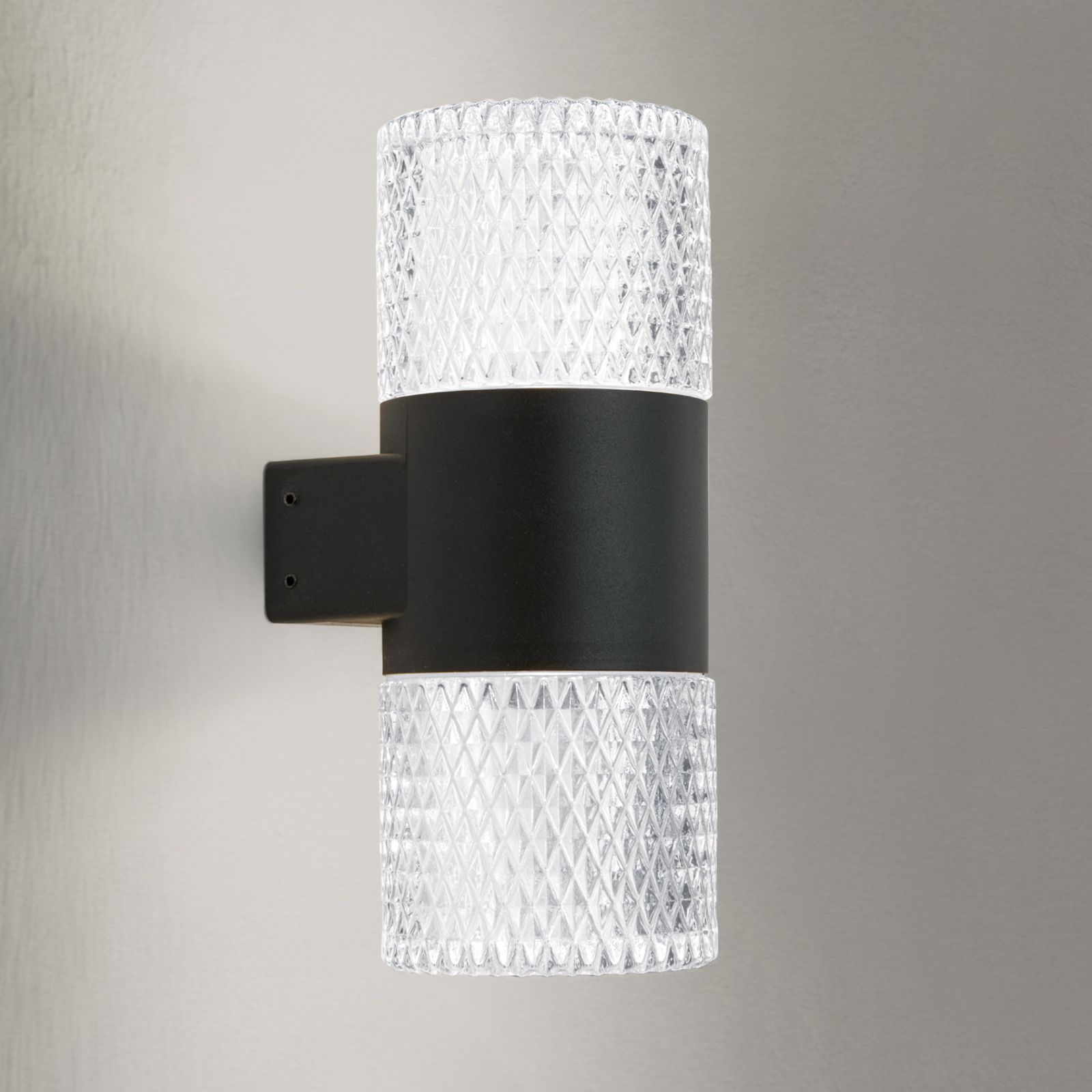 LED Außenwandleuchte ANTREX, 2-flammig, schwarz