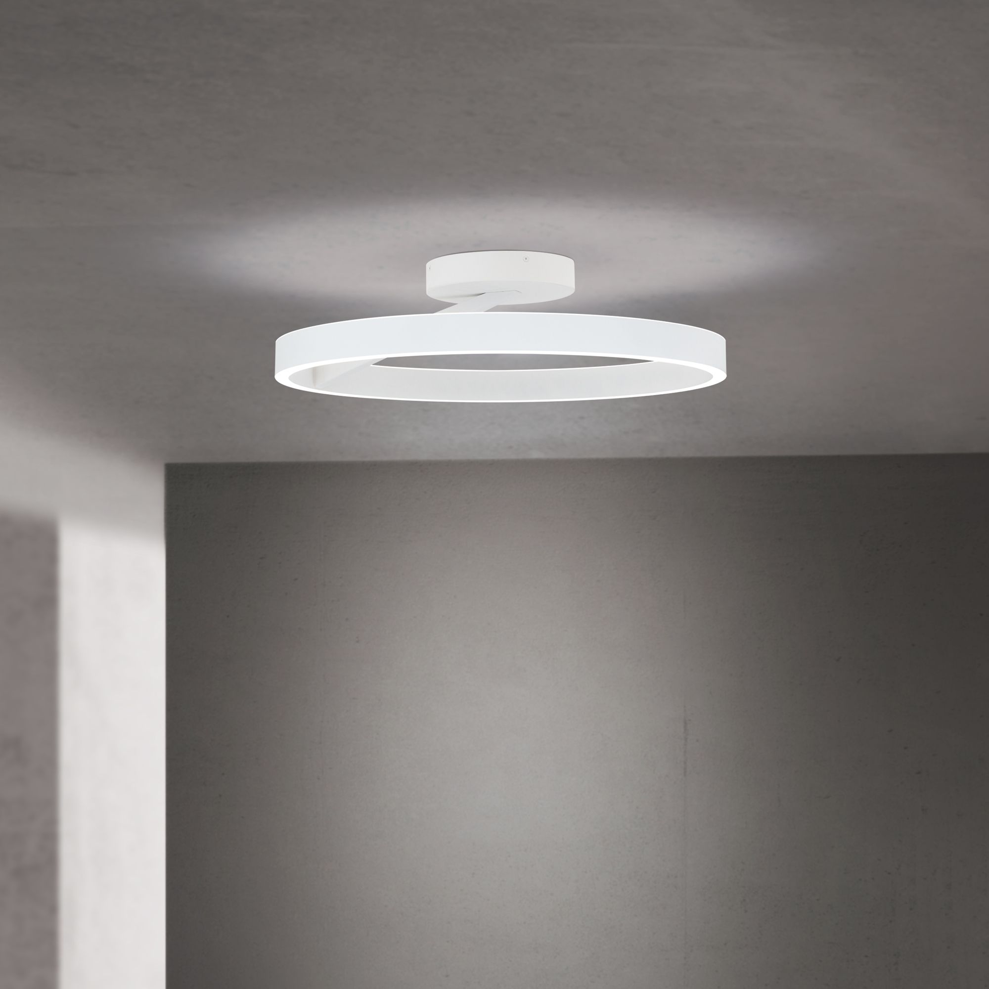 LED ceiling light KOLK, Ø 60cm, white