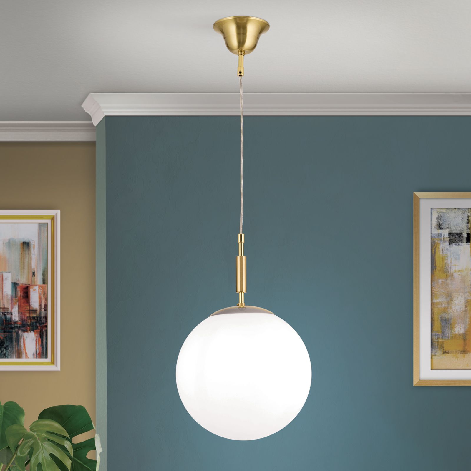 Pendant lamp ARTDESIGN, brass matt, 25cm