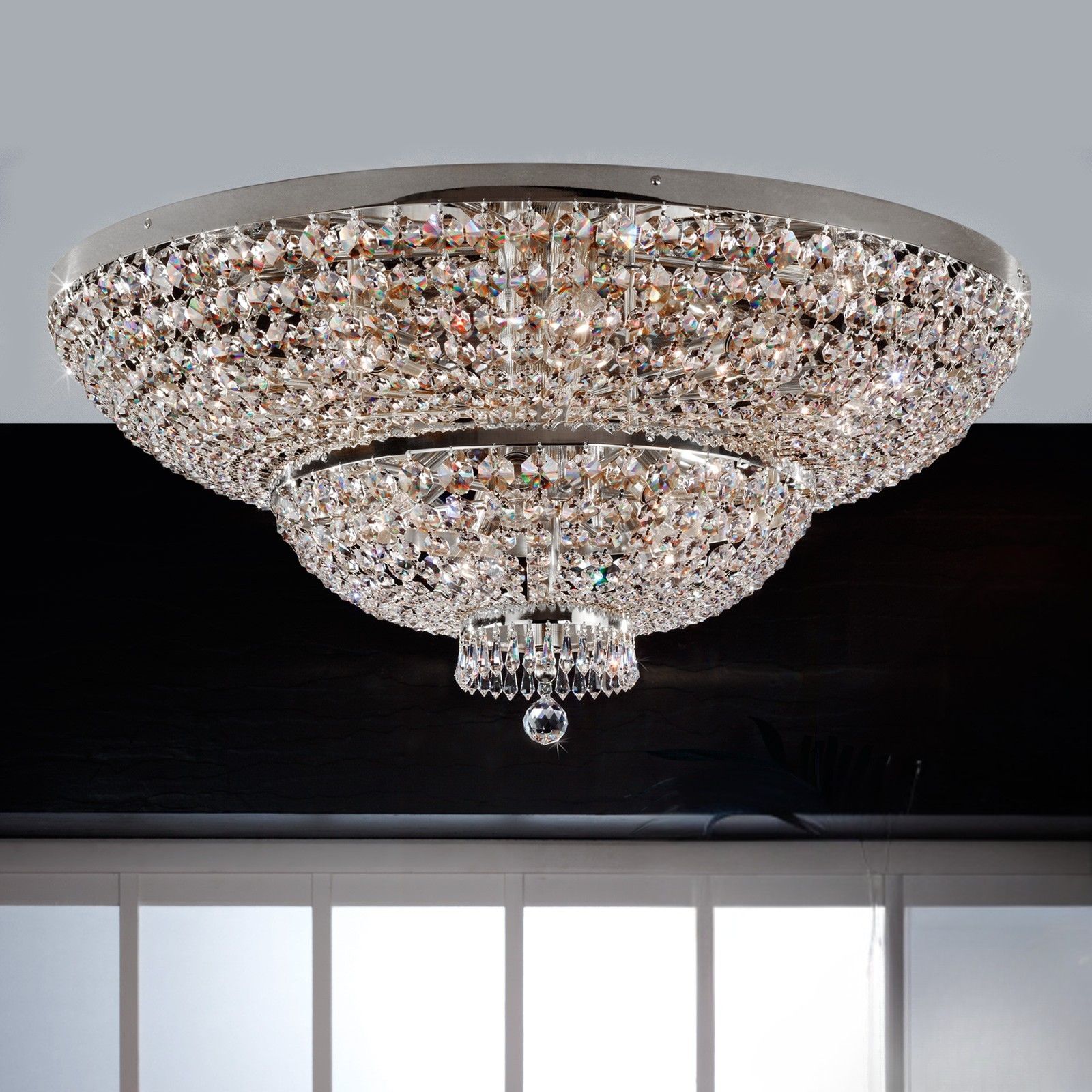 Stropní lustr SHERATON, Chrom, 120 cm