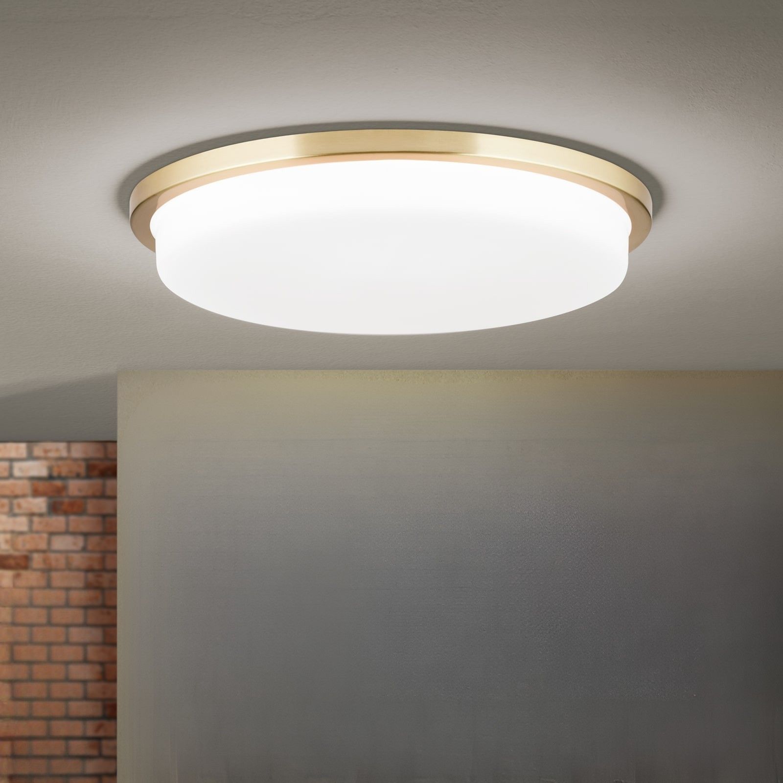 LEROX LED Ceiling Light, brass finish, Ø 40cm