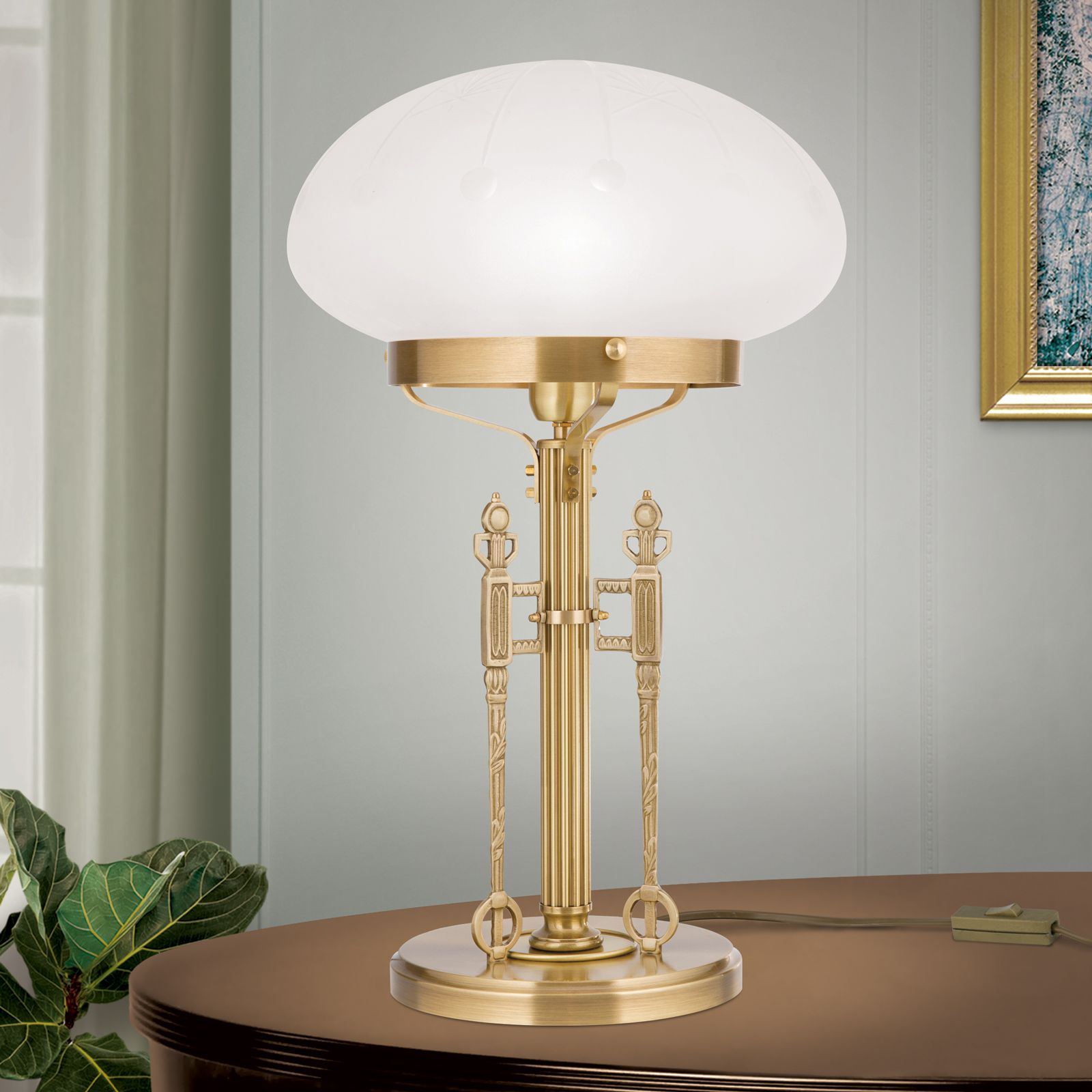 Table lamp BUDAPEST, 1-flame, bronze