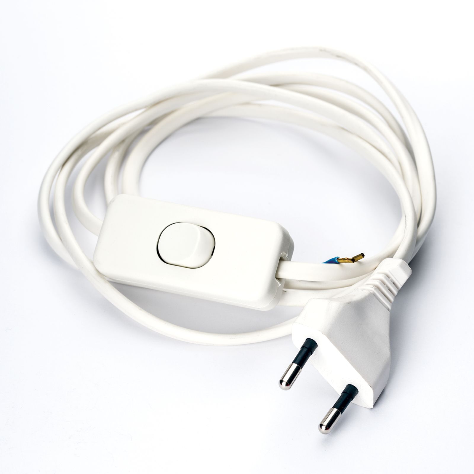 Napájecí kabel do Euro zástrčky, 1,7 m, bílý