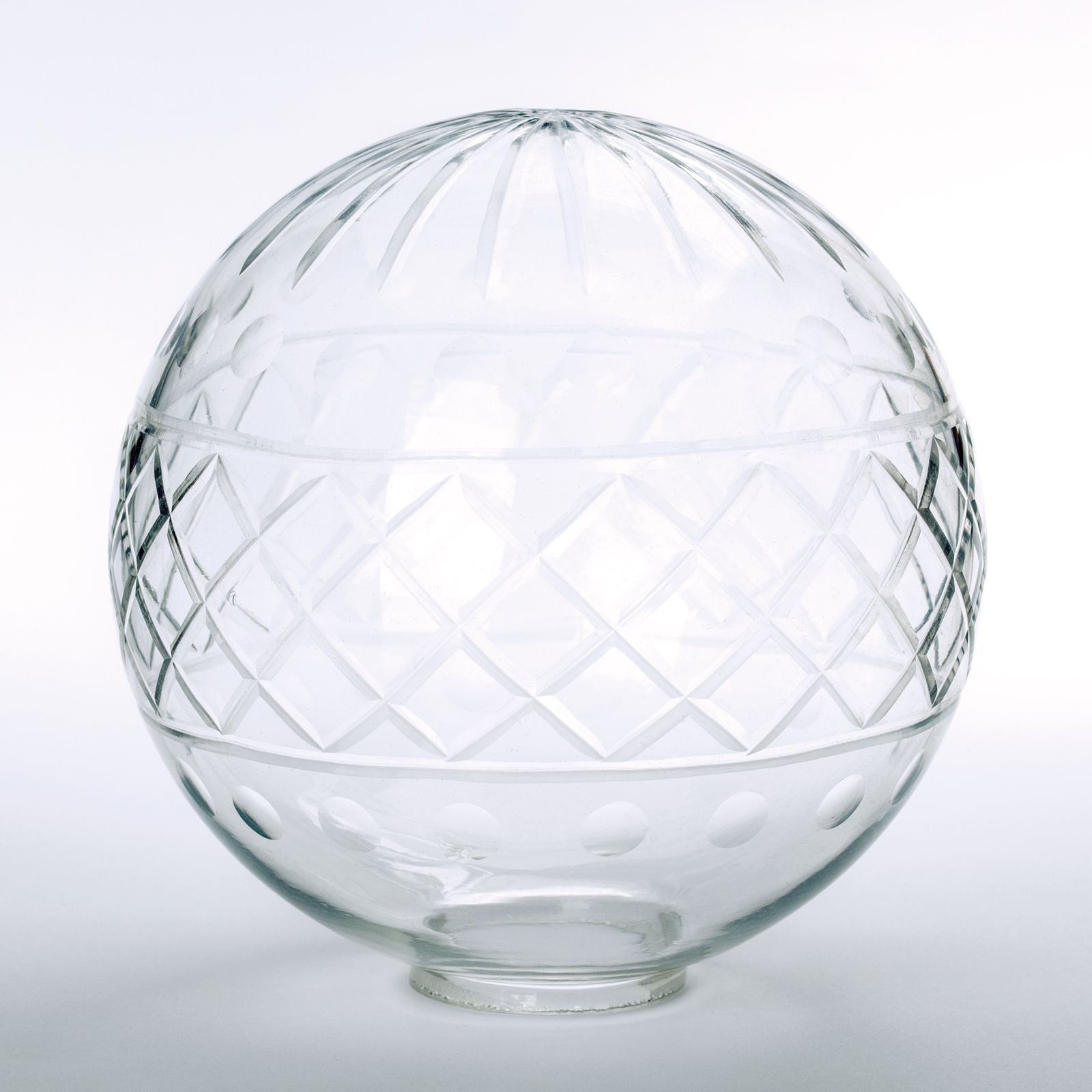 Glasschirm ADELE 470, Ø 150 mm, Klar-Schliffdekor