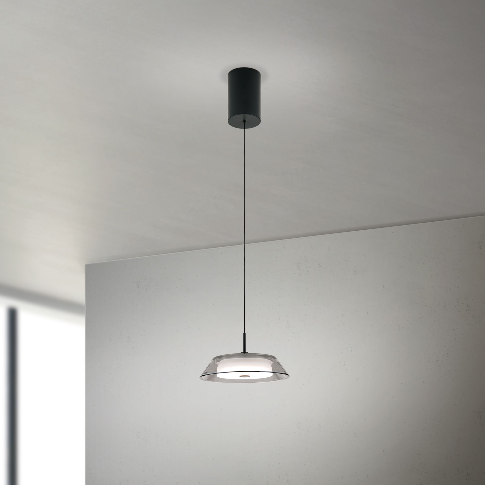 LED Hängeleuchte LIMENI, 1-flammig, schwarz