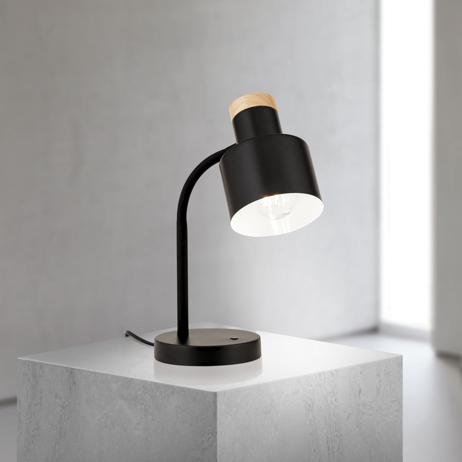 Tischlampe GILI, Höhe 35 cm, schwarz-matt