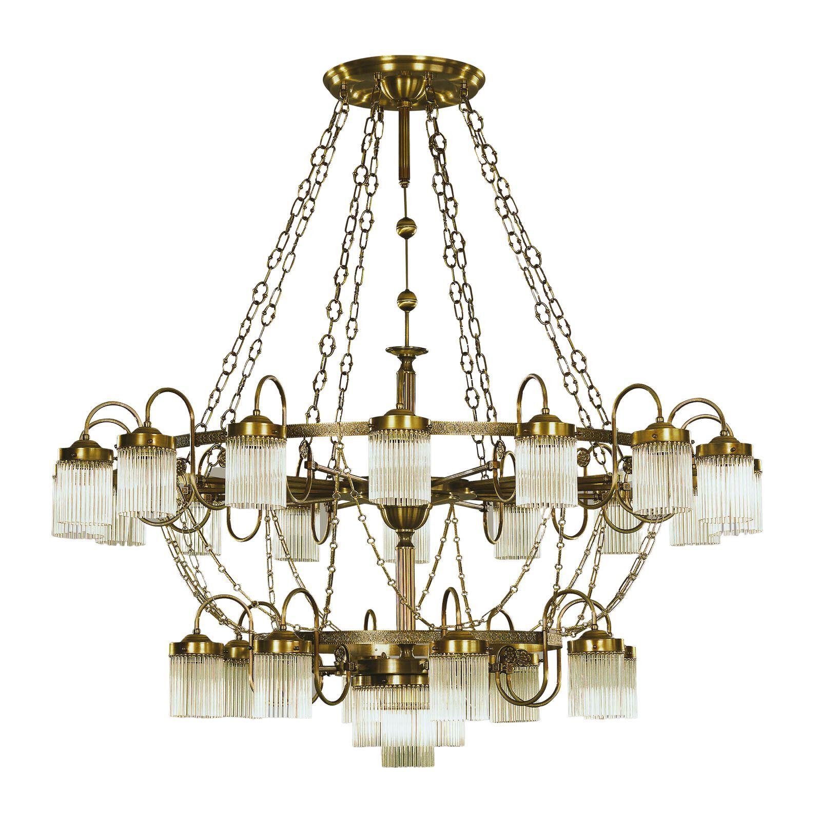 Luster STÄBCHENSERIE, 25-flammig, Patina