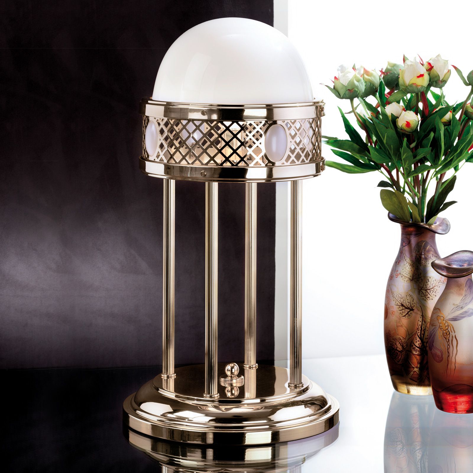 ALT WIEN Table Lamp, Antique Brass finish, H56cm