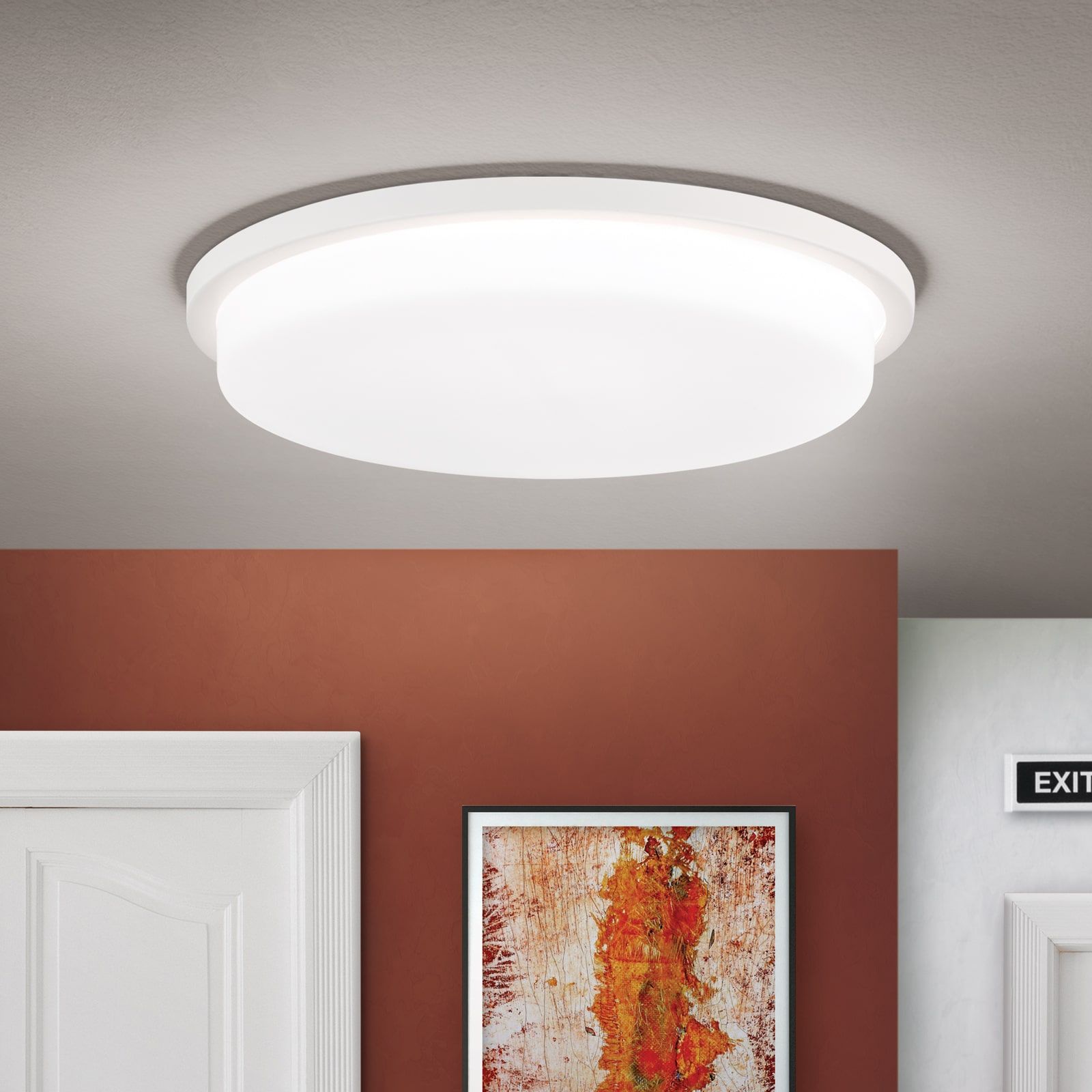LEROX LED Ceiling Light white finish, Ø 40cm