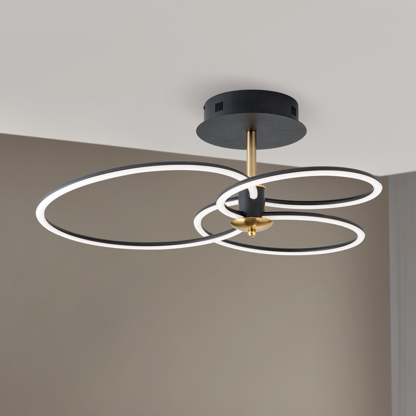 LED Deckenleuchte CHARLOTTE, Schwarz-gold